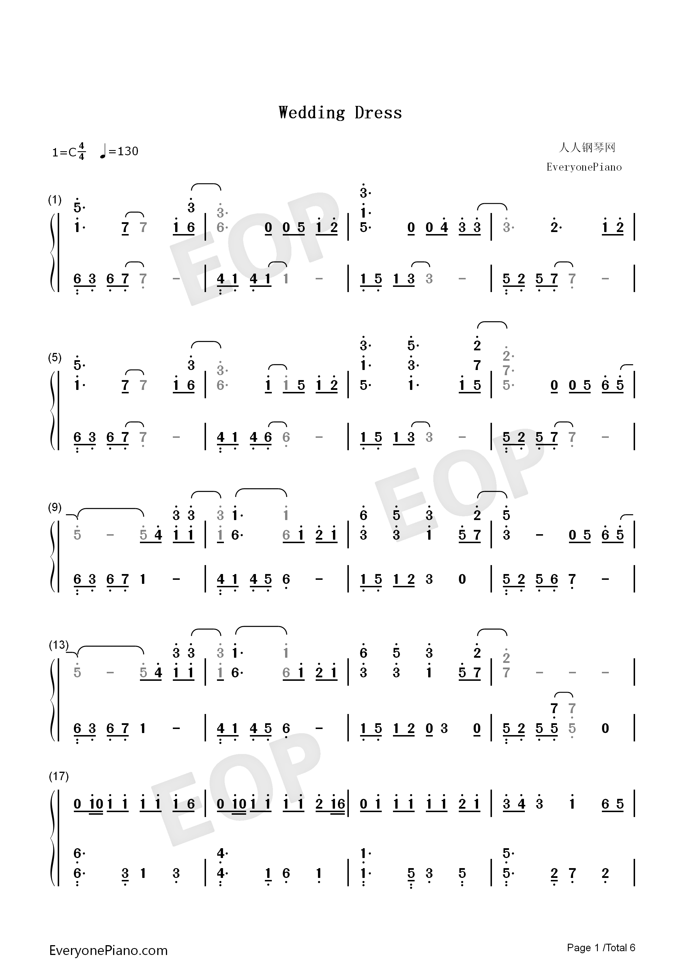 Wedding_Dress钢琴简谱_Taeyang演唱