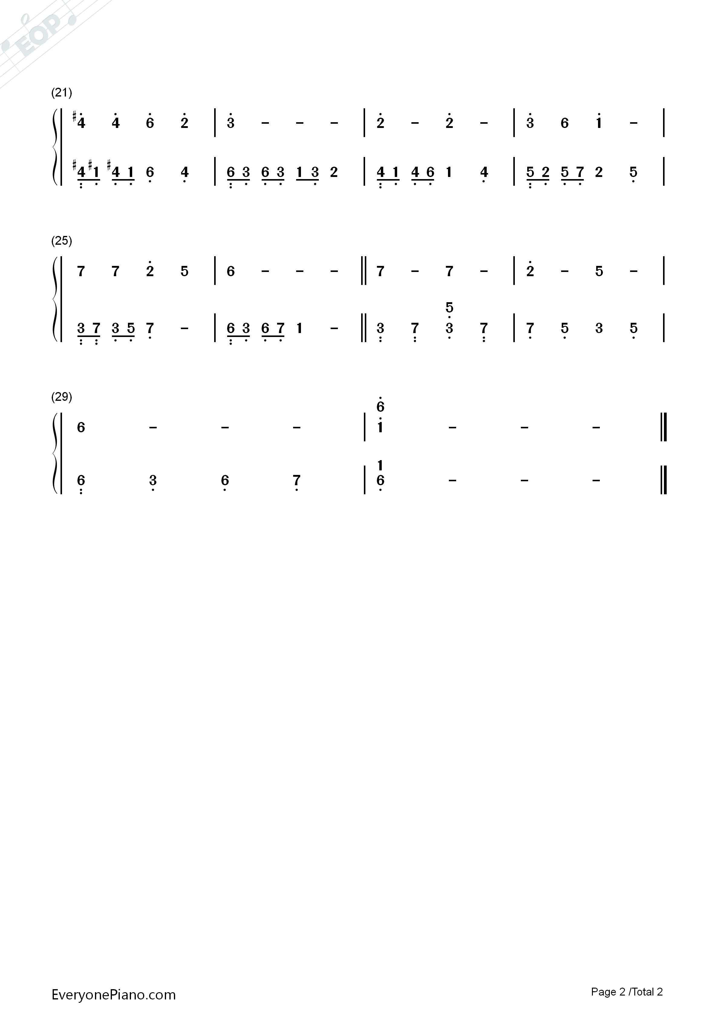 菩萨蛮钢琴简谱_姚贝娜演唱