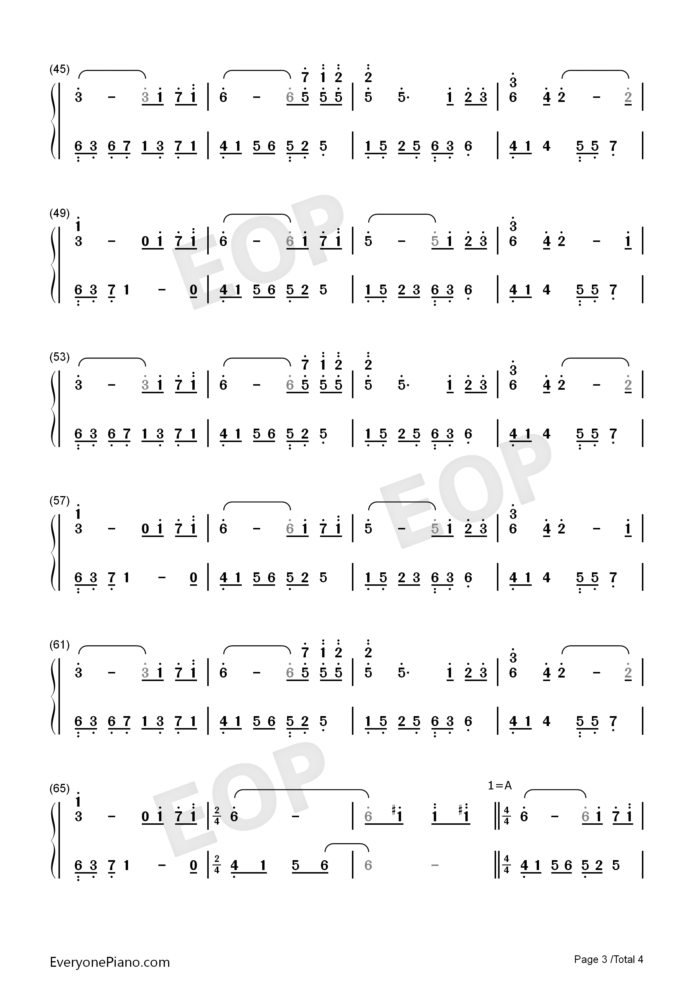 In_The_Wind钢琴简谱_July演唱