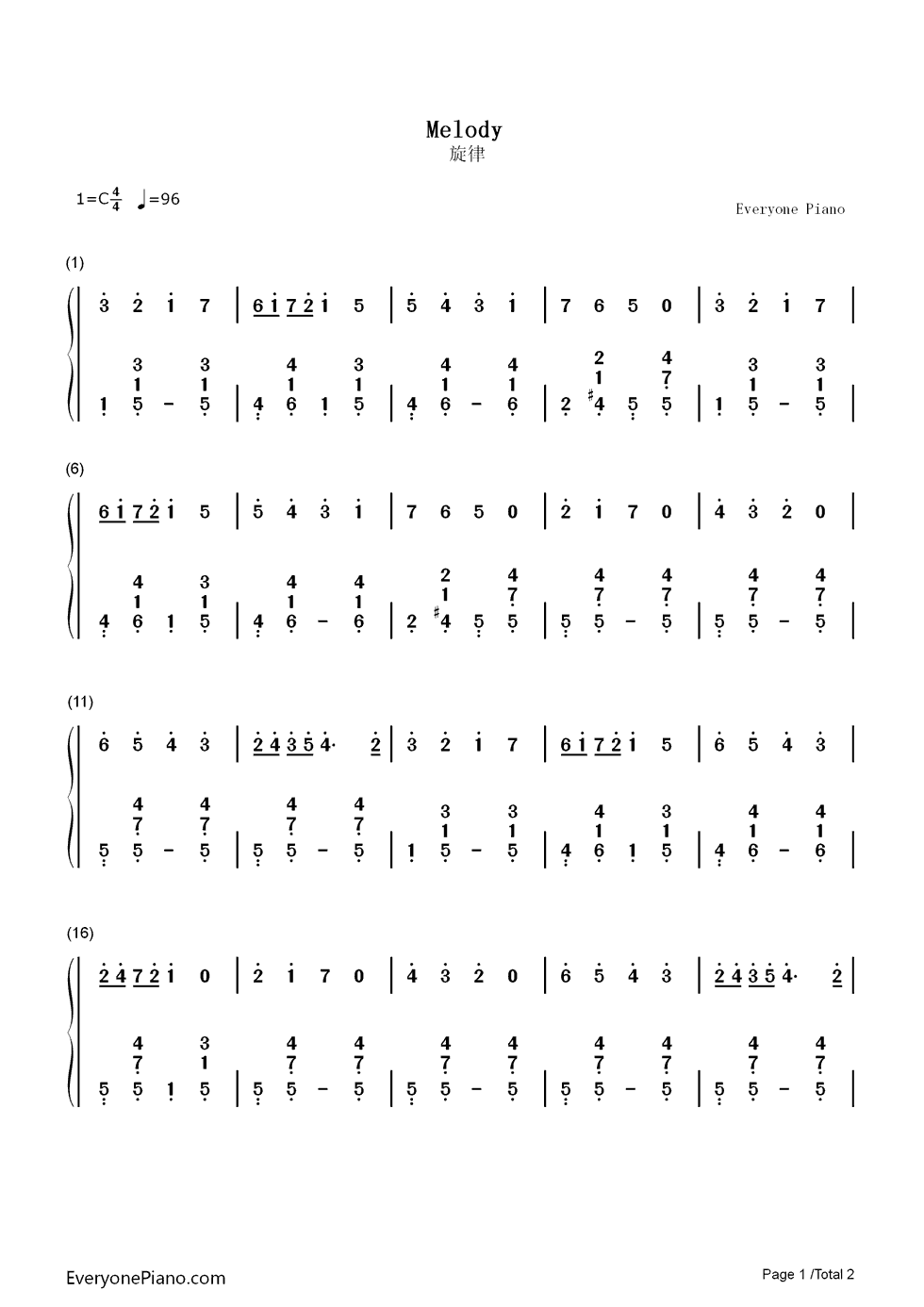 旋律钢琴简谱_罗伯特•舒曼演唱