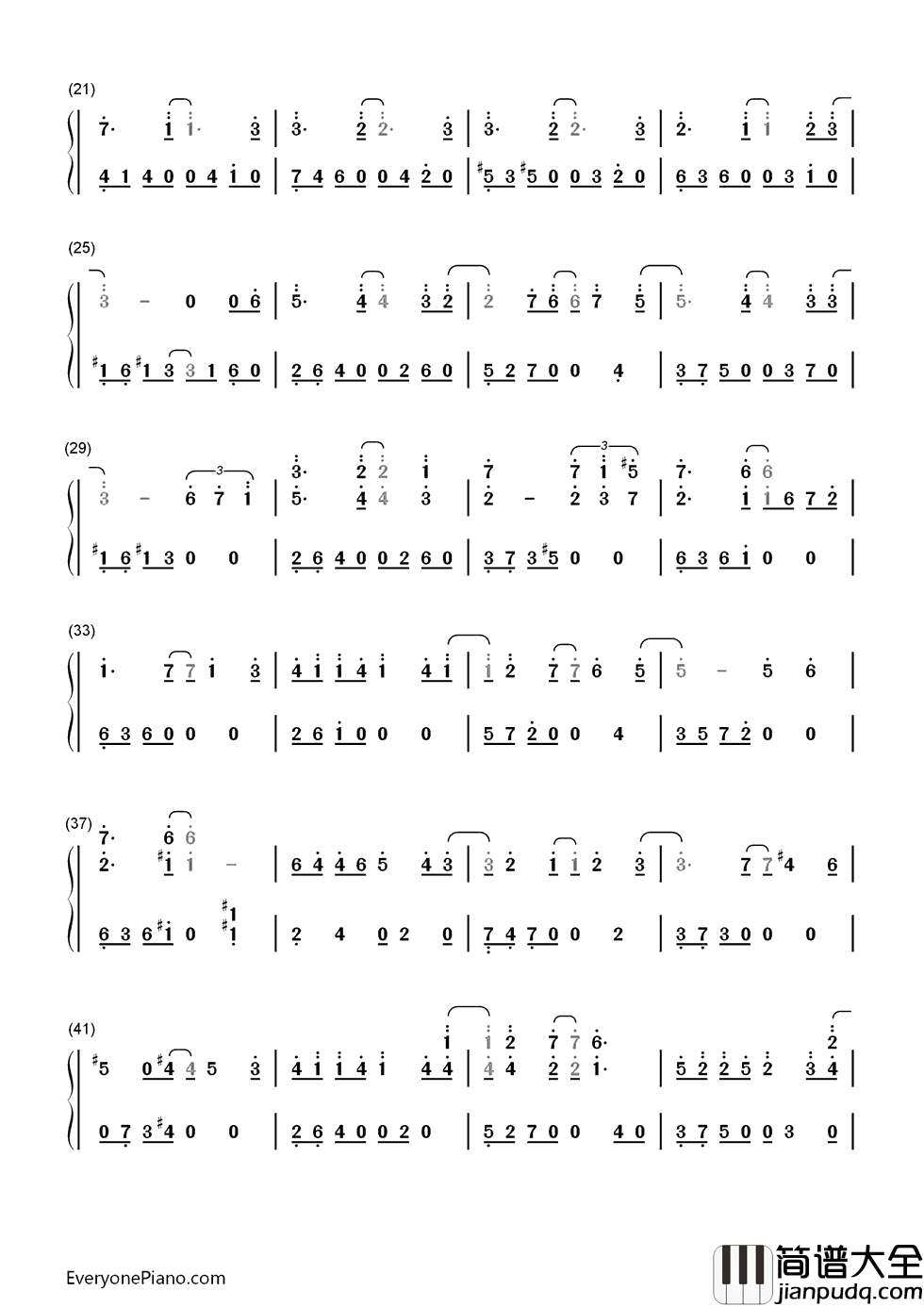 _夏日香气_主题曲钢琴简谱_郑仁浩演唱