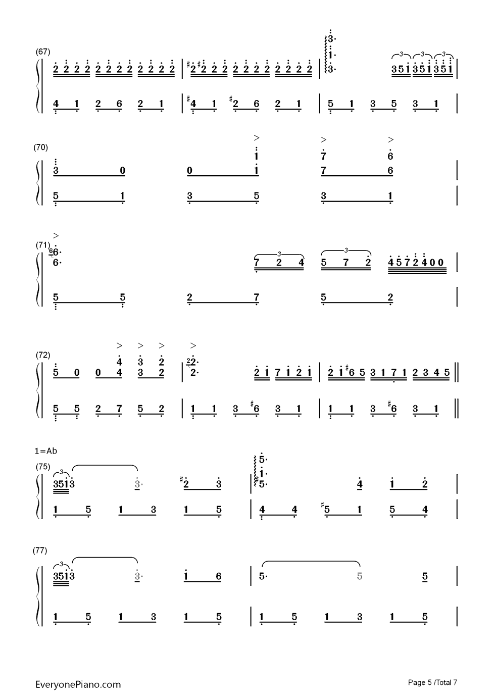 您自己钢琴简谱_兰格演唱
