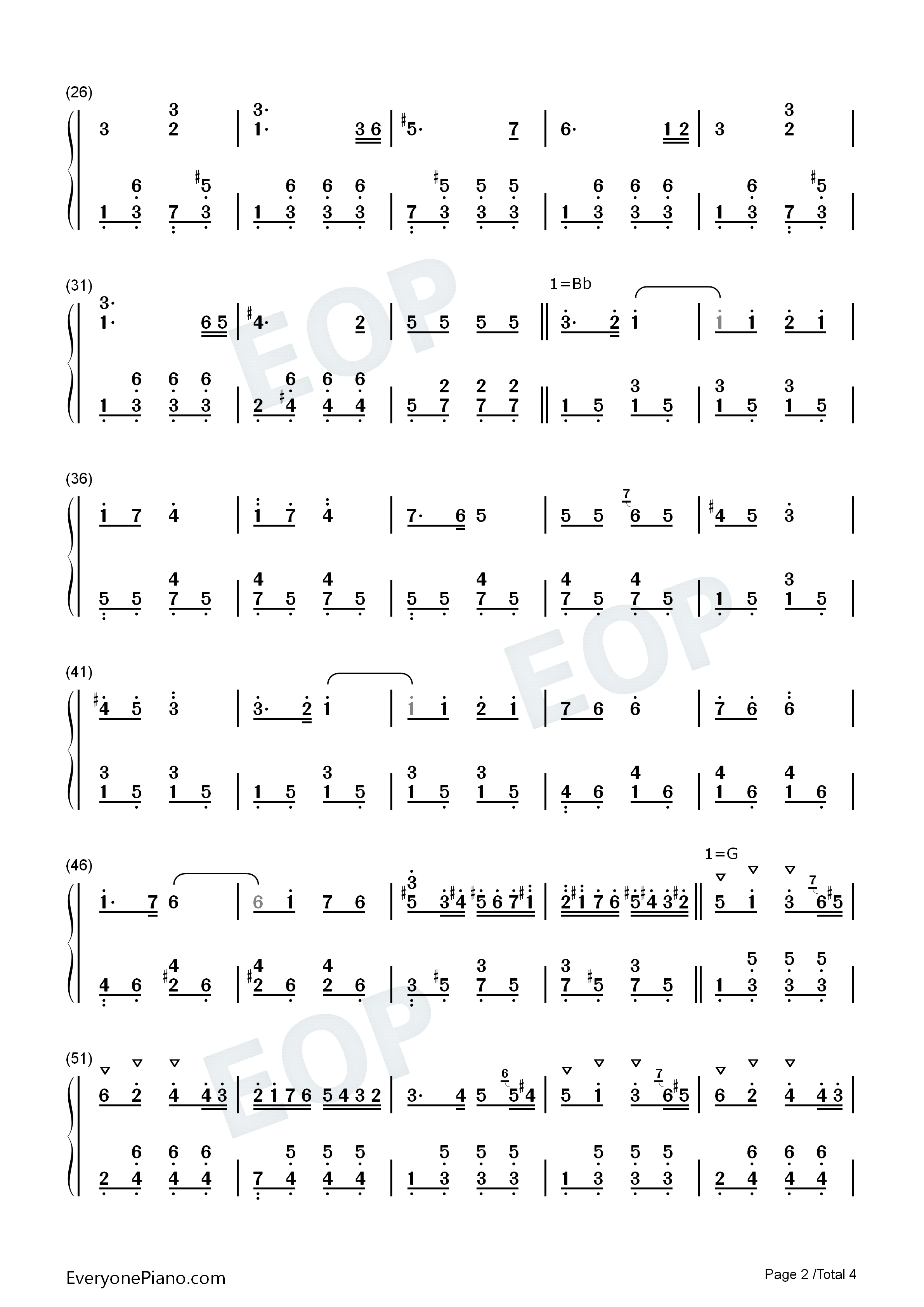 郁金香钢琴简谱_利什内演唱