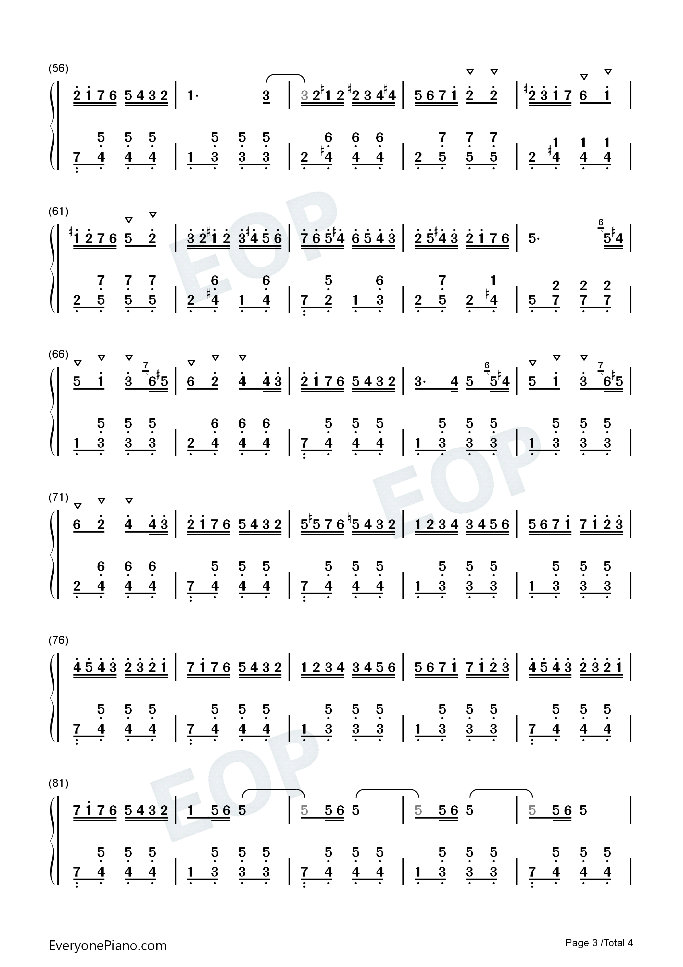 郁金香钢琴简谱_利什内演唱