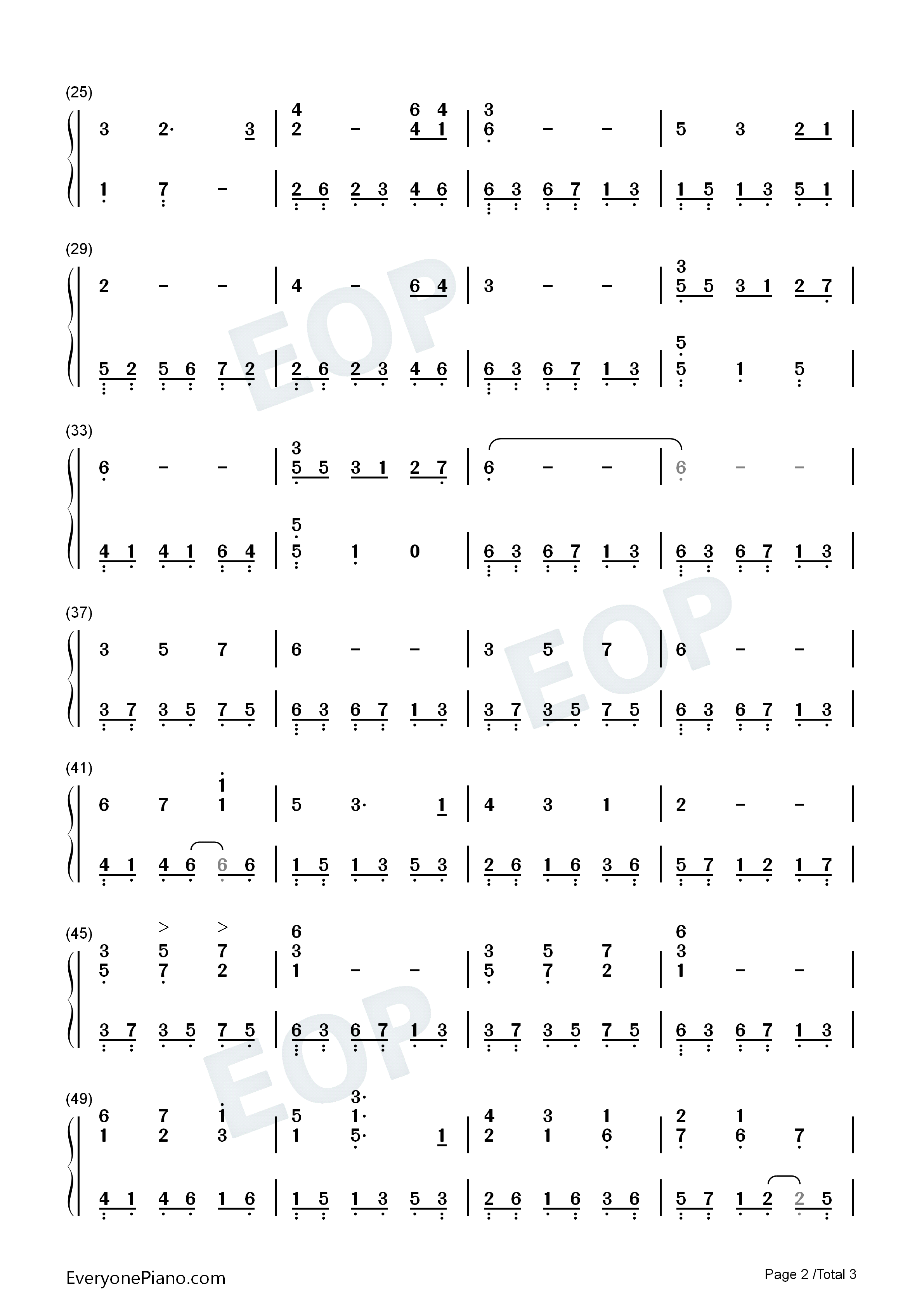 My_Song_For_You钢琴简谱_班得瑞演唱