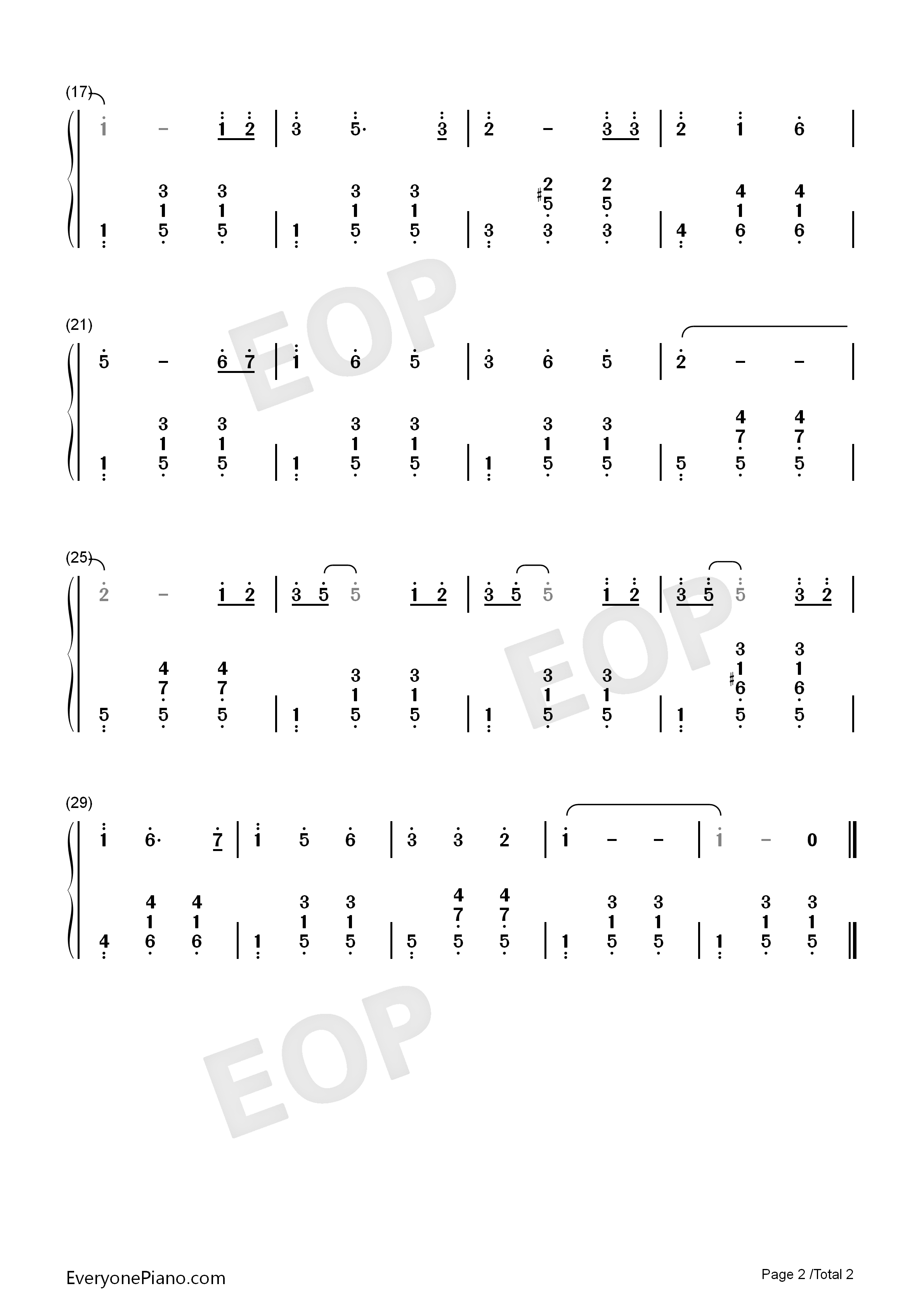 田纳西华尔兹钢琴简谱_Pee_Wee_King演唱