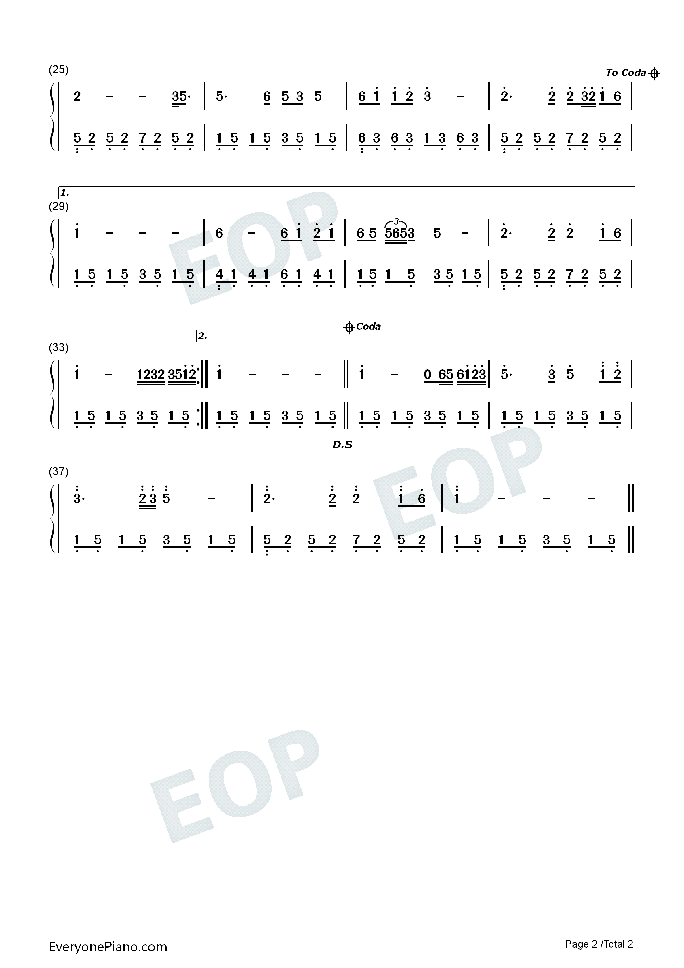 北国之春钢琴简谱_蒋大为演唱