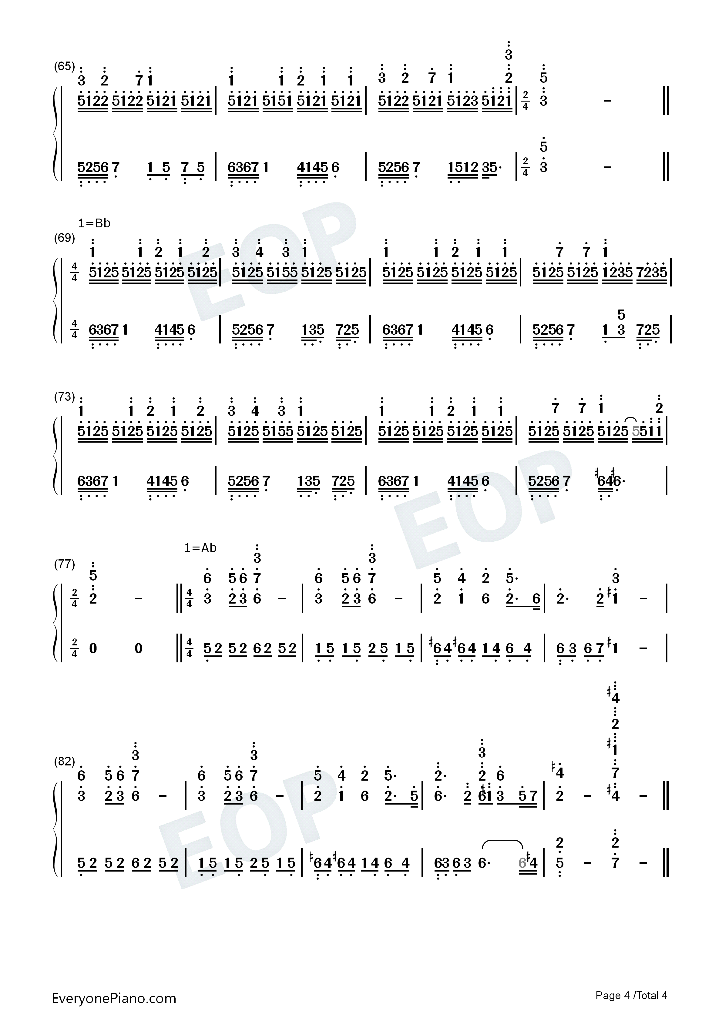 我爱的人dearest钢琴简谱_滨崎步演唱