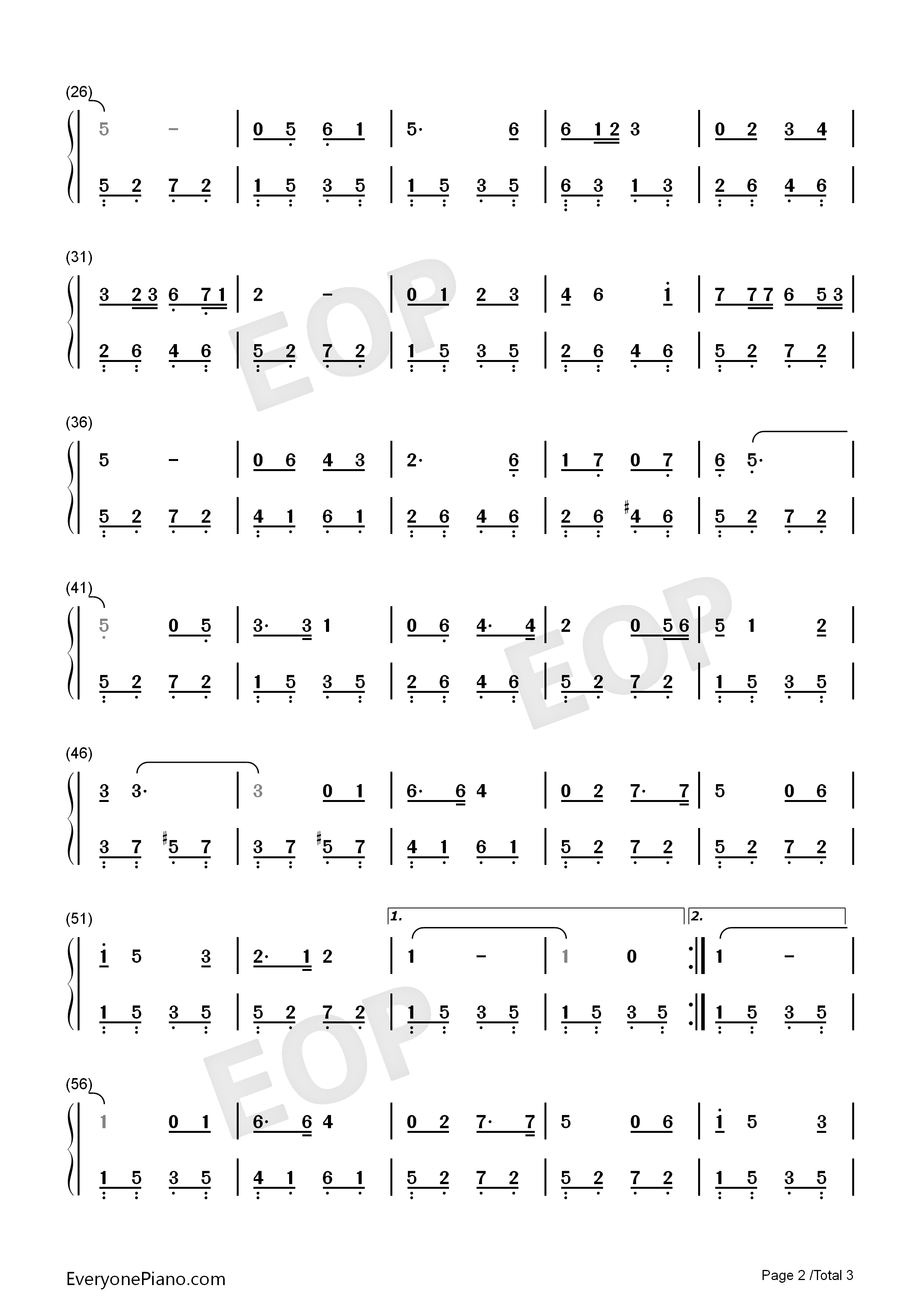 我的祖国妈妈钢琴简谱_施光南演唱