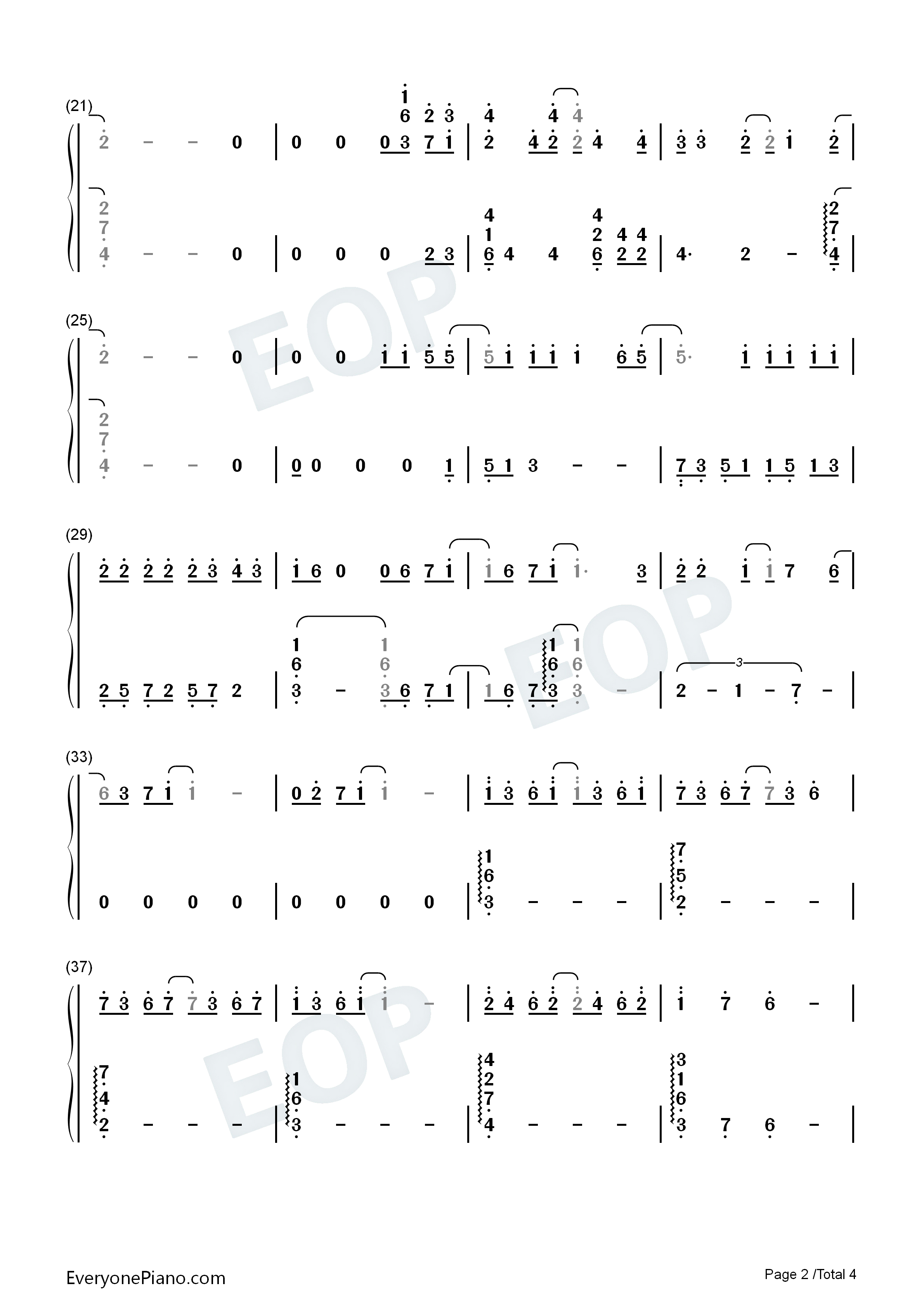 我不会喜欢你钢琴简谱_陈柏霖演唱