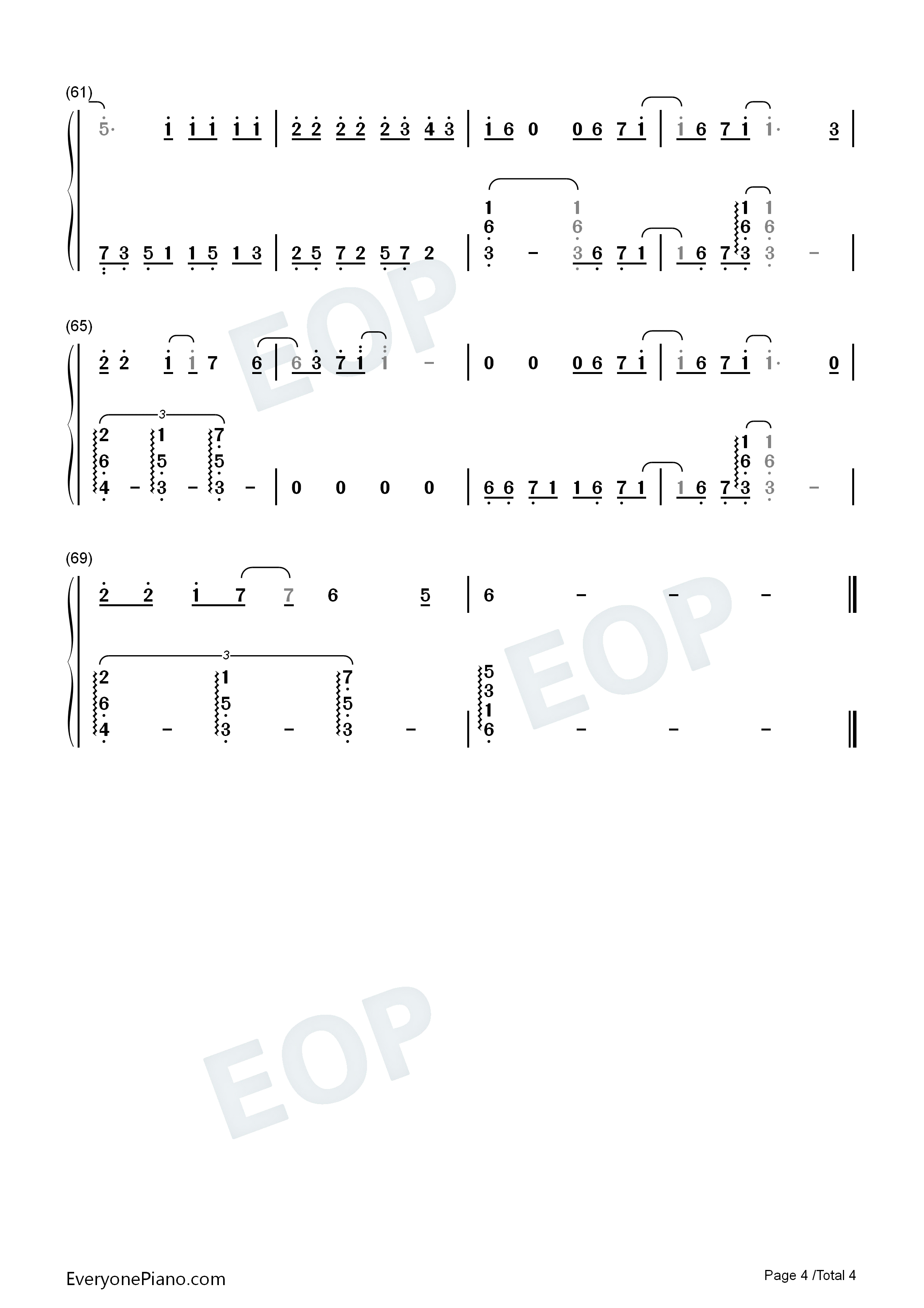 我不会喜欢你钢琴简谱_陈柏霖演唱