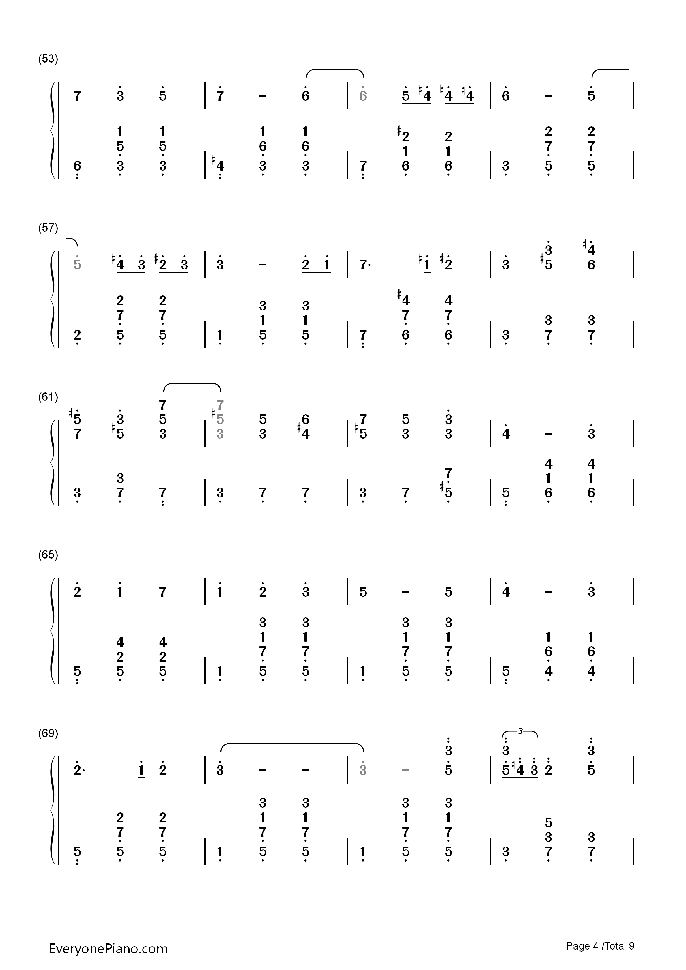 人生的旋转木马_钢琴简谱_久石让_宫崎骏演唱