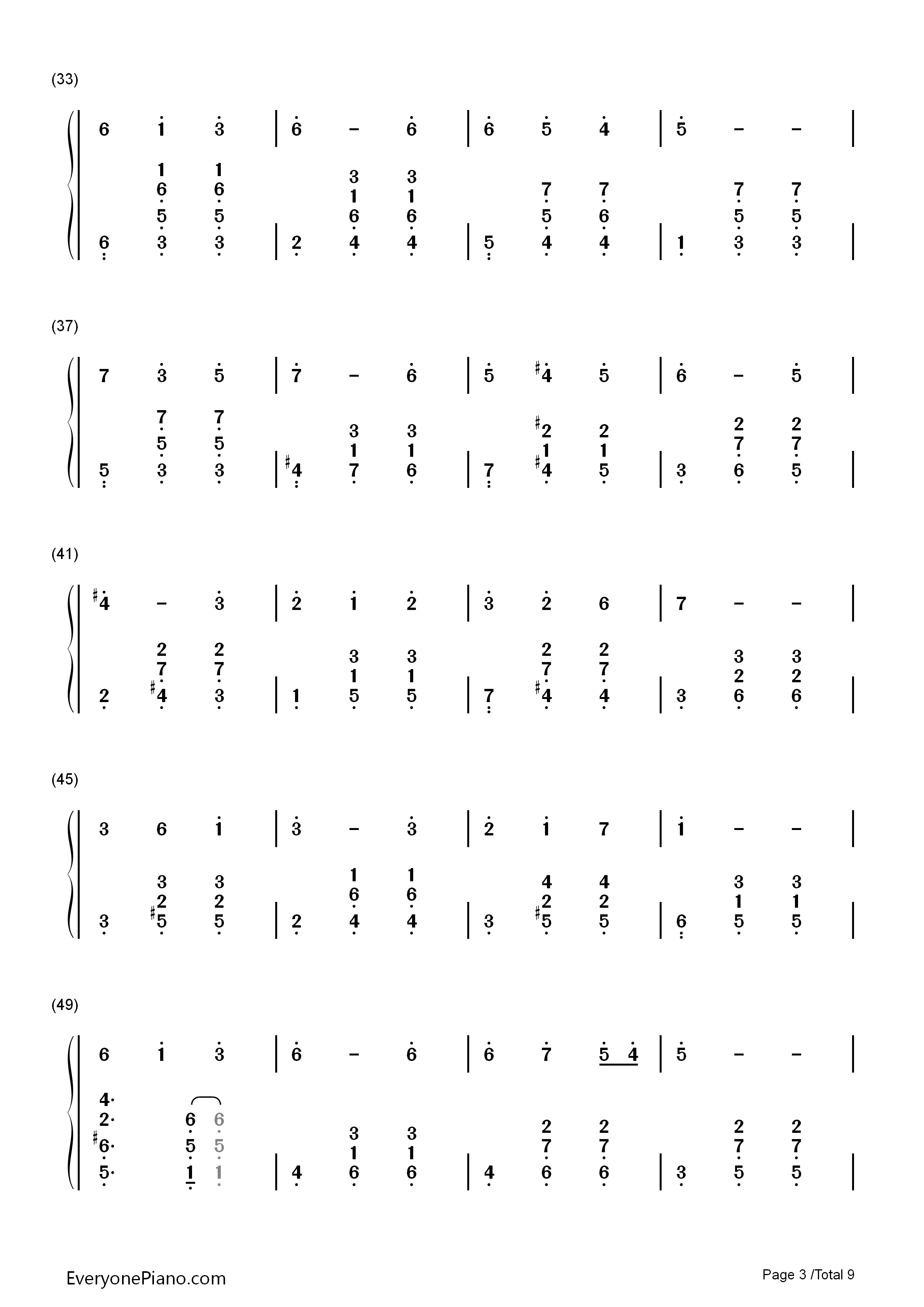 人生的旋转木马_钢琴简谱_久石让_宫崎骏演唱