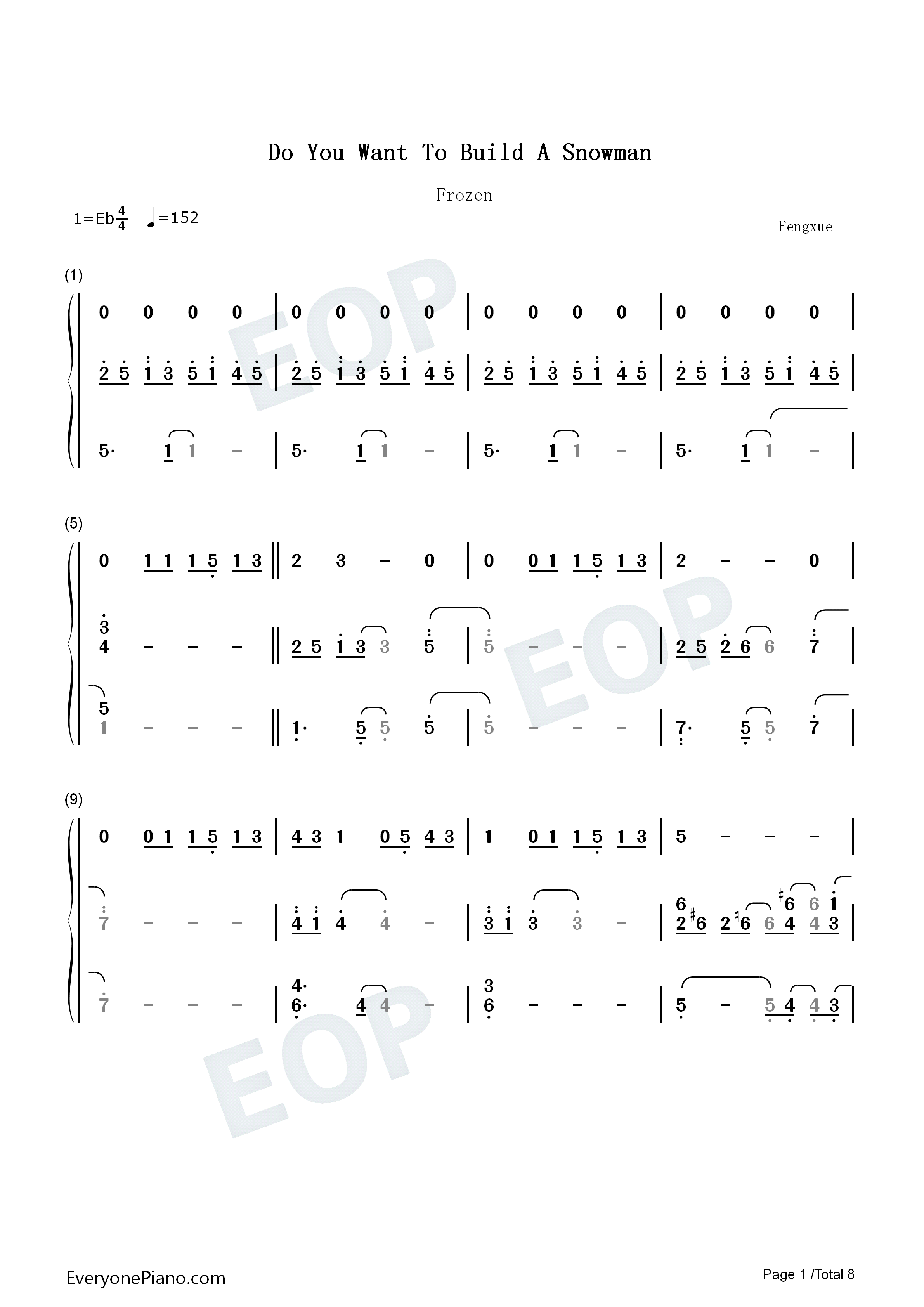 Do_You_Want_to_Build_a_Snowman钢琴简谱_Kristen_Bell演唱