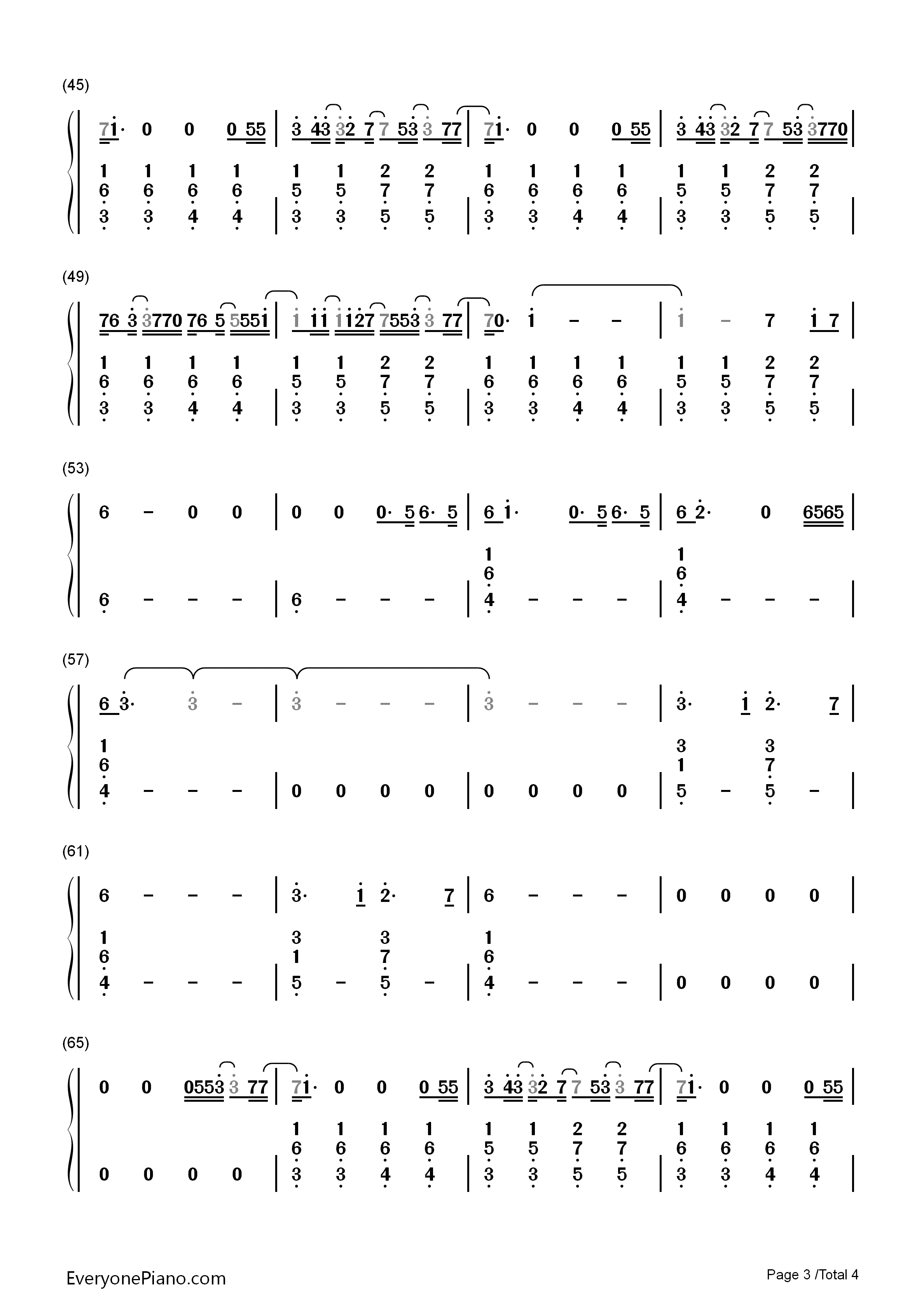 Human钢琴简谱_Christina_Perri演唱