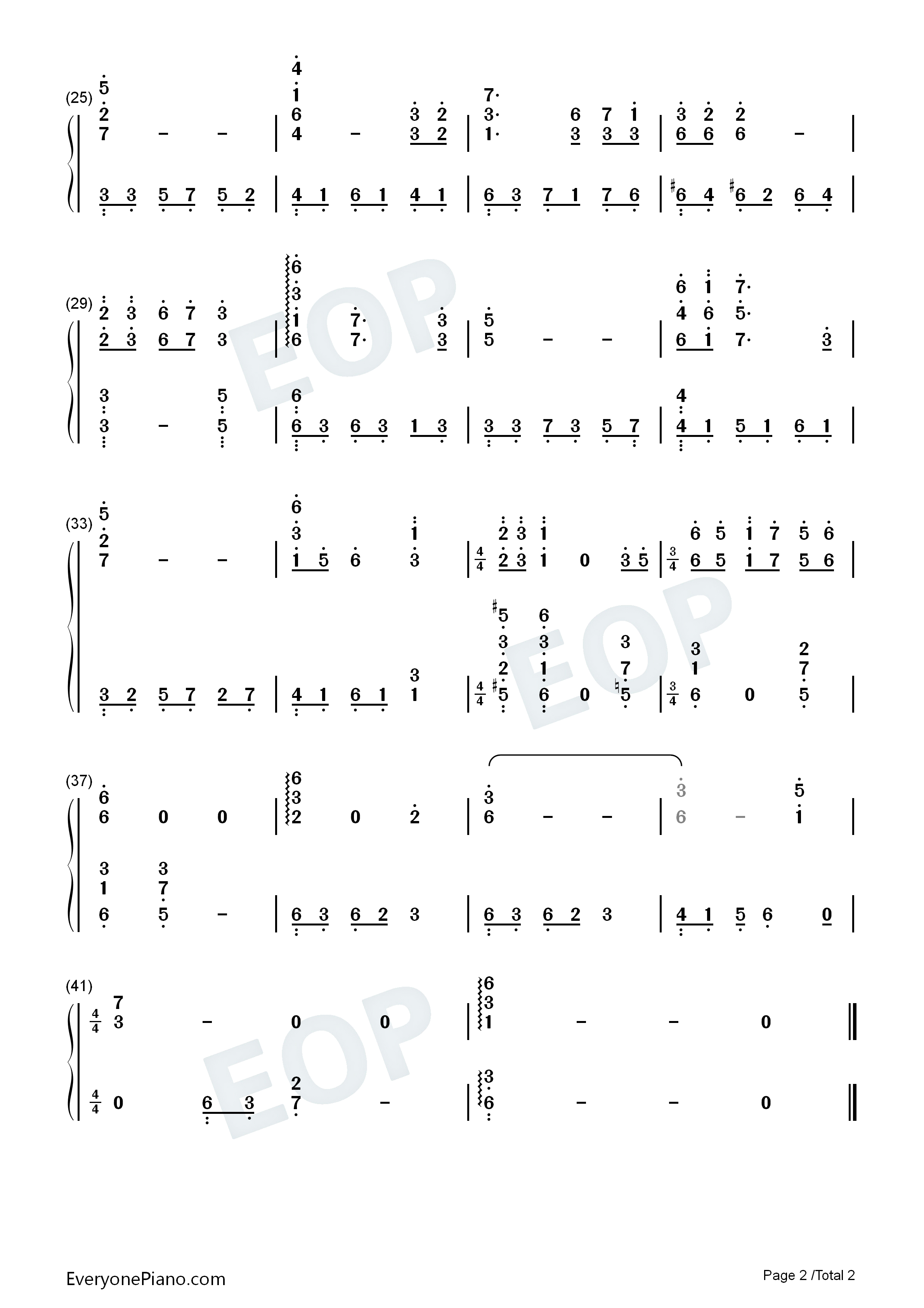 无限的爱钢琴简谱_久石让演唱