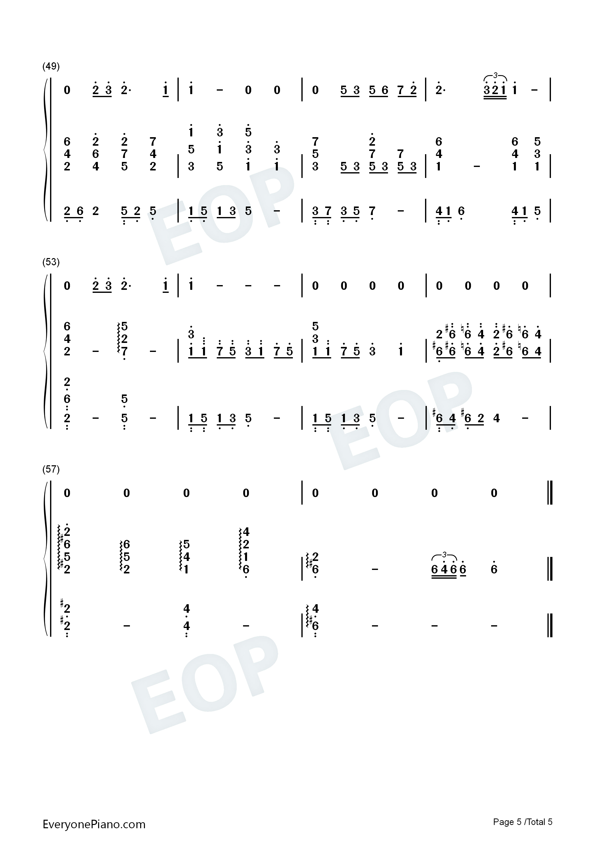 你的名字我的姓氏钢琴简谱_张学友演唱