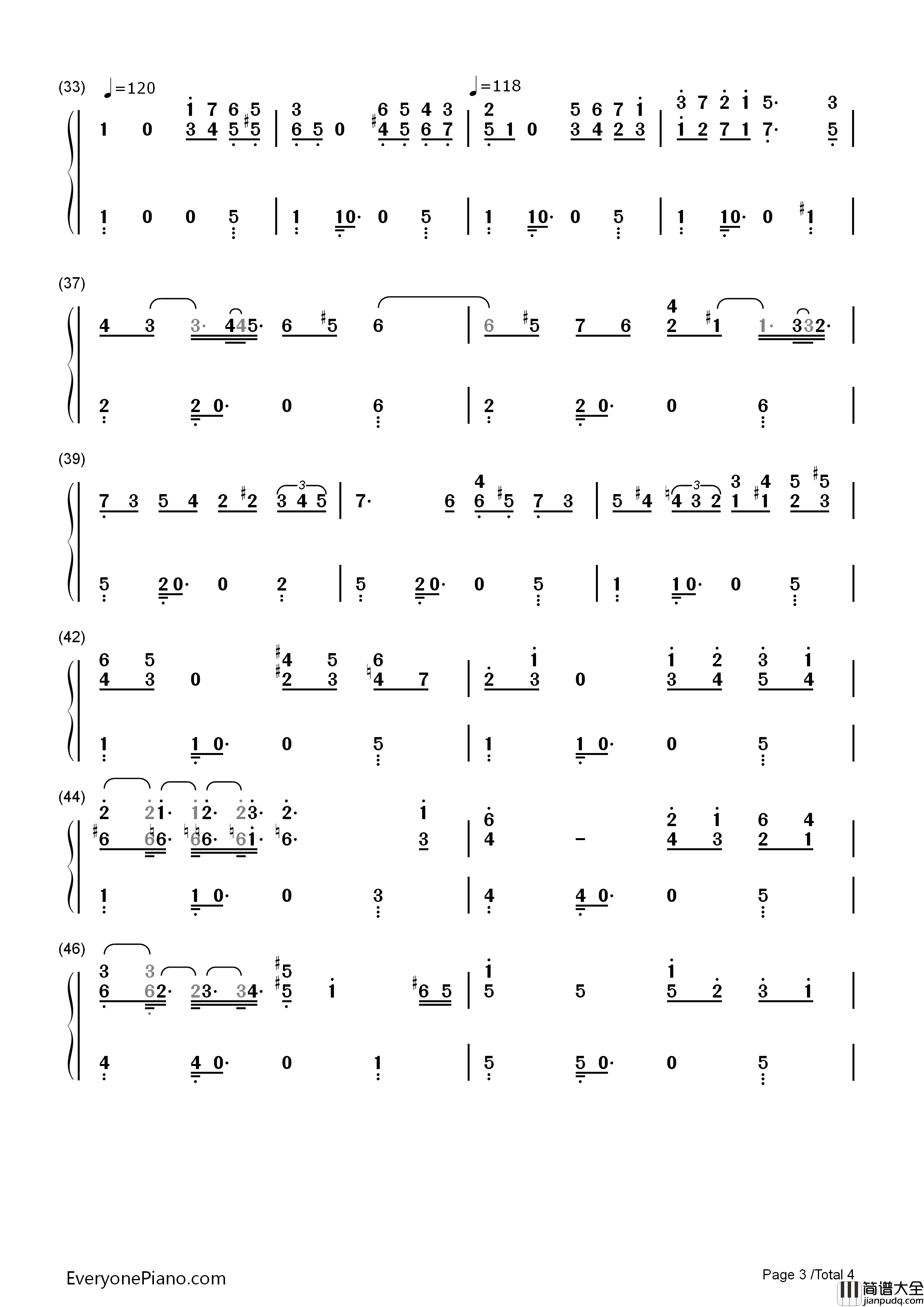 Por_una_Cabeza钢琴简谱_Carlos_Gardel演唱