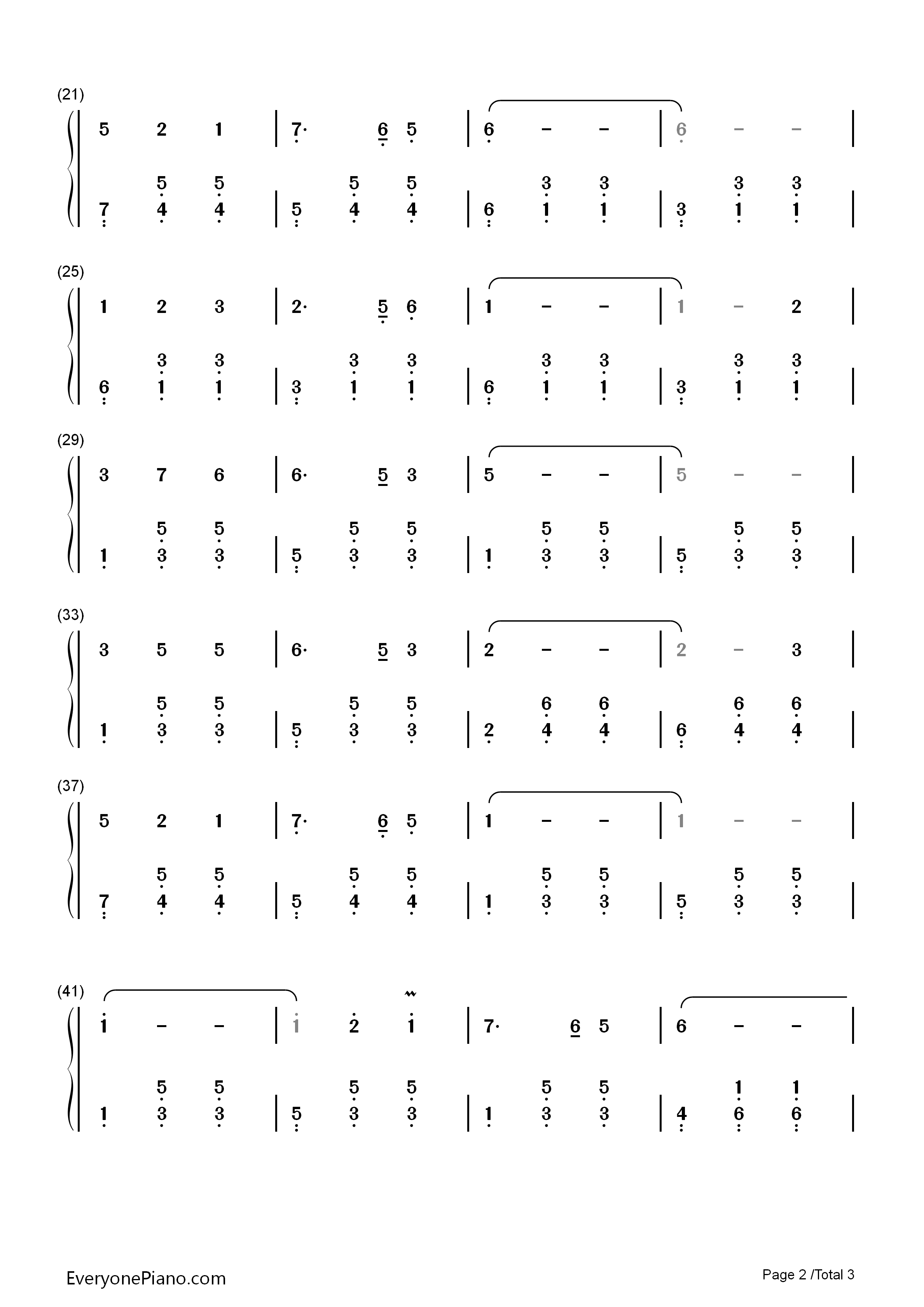 我们的生活充满阳光钢琴简谱_于淑珍演唱
