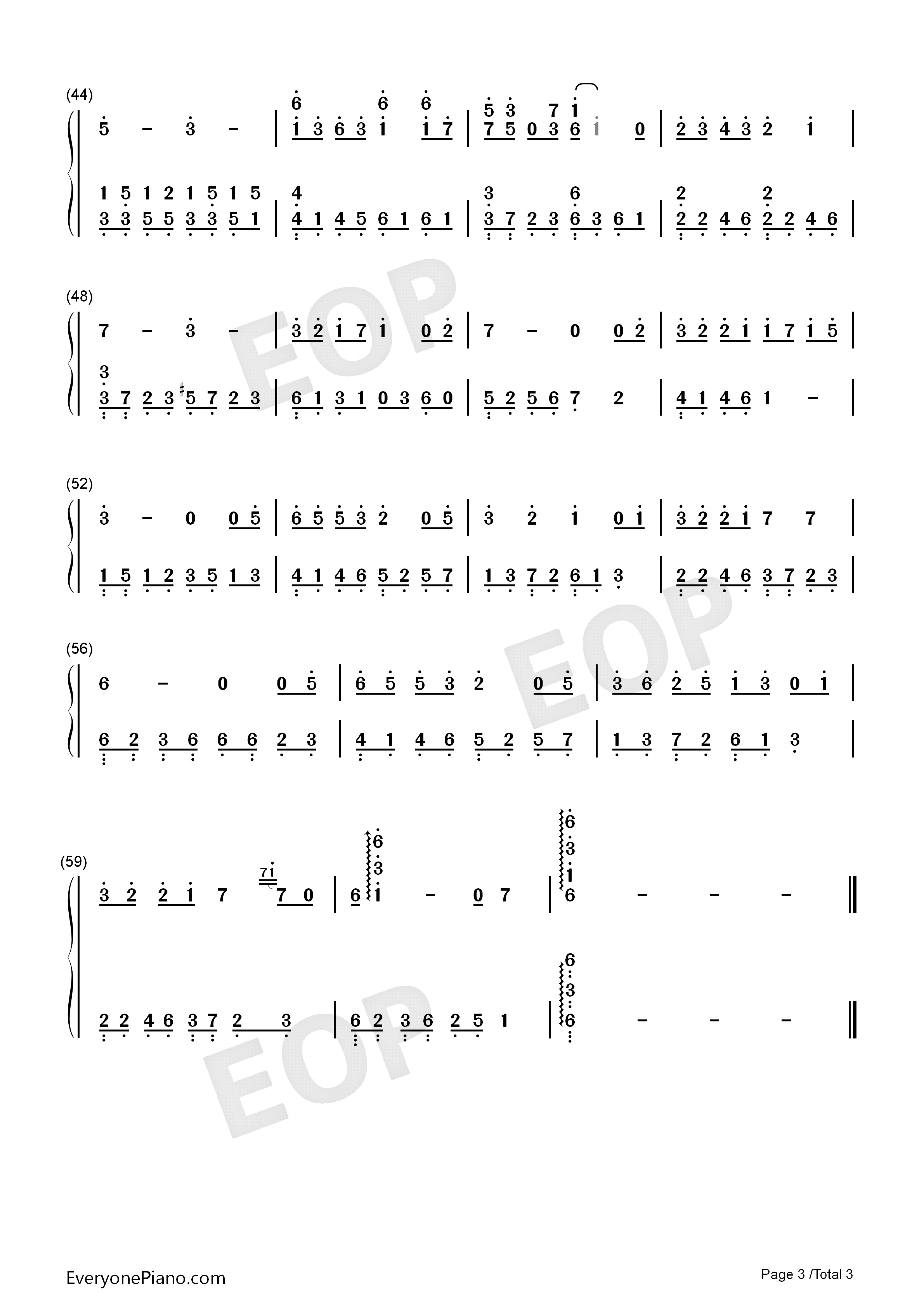 三个人的时光钢琴简谱_曾志豪__吴欣睿演唱