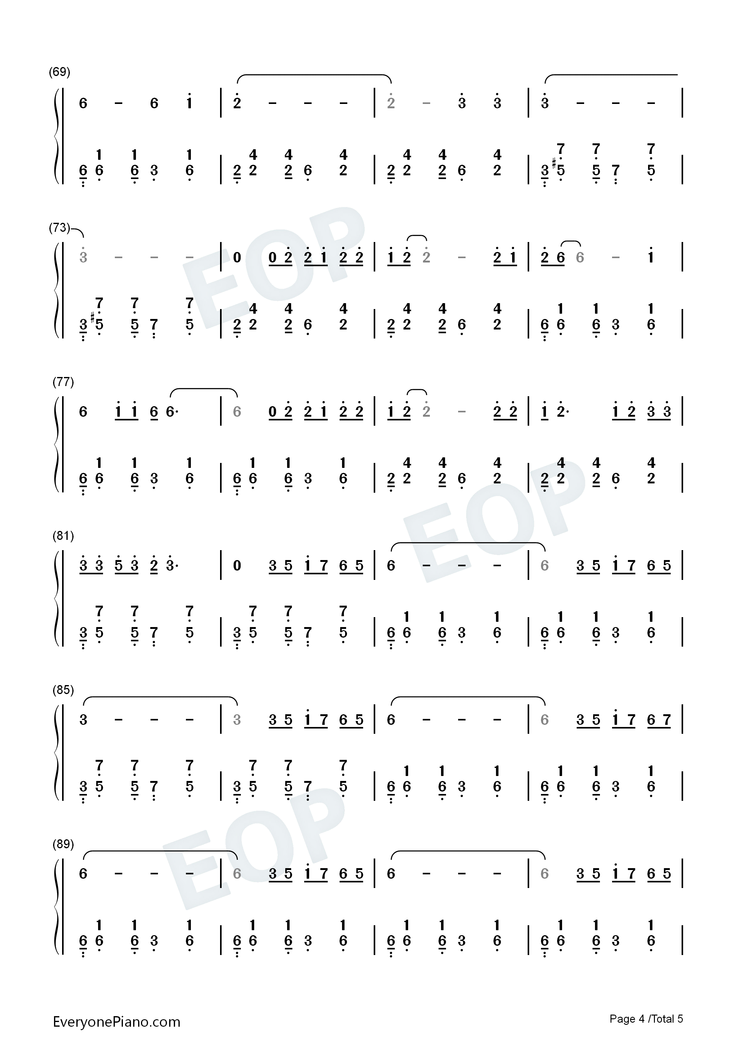 不要再来伤害我钢琴简谱_张振宇演唱