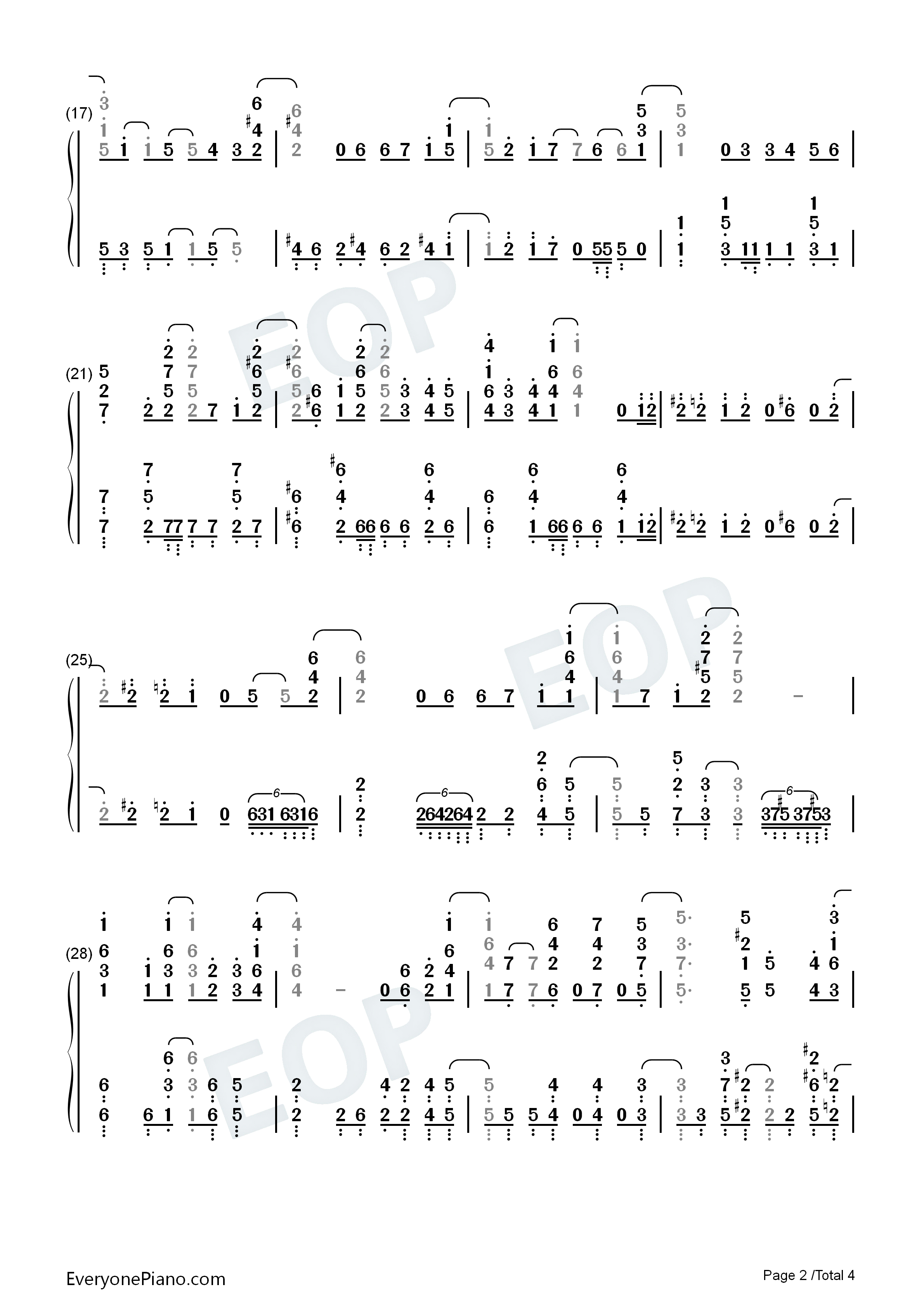 Can't_Take_My_Eyes_Off_You钢琴简谱_Eyelis演唱