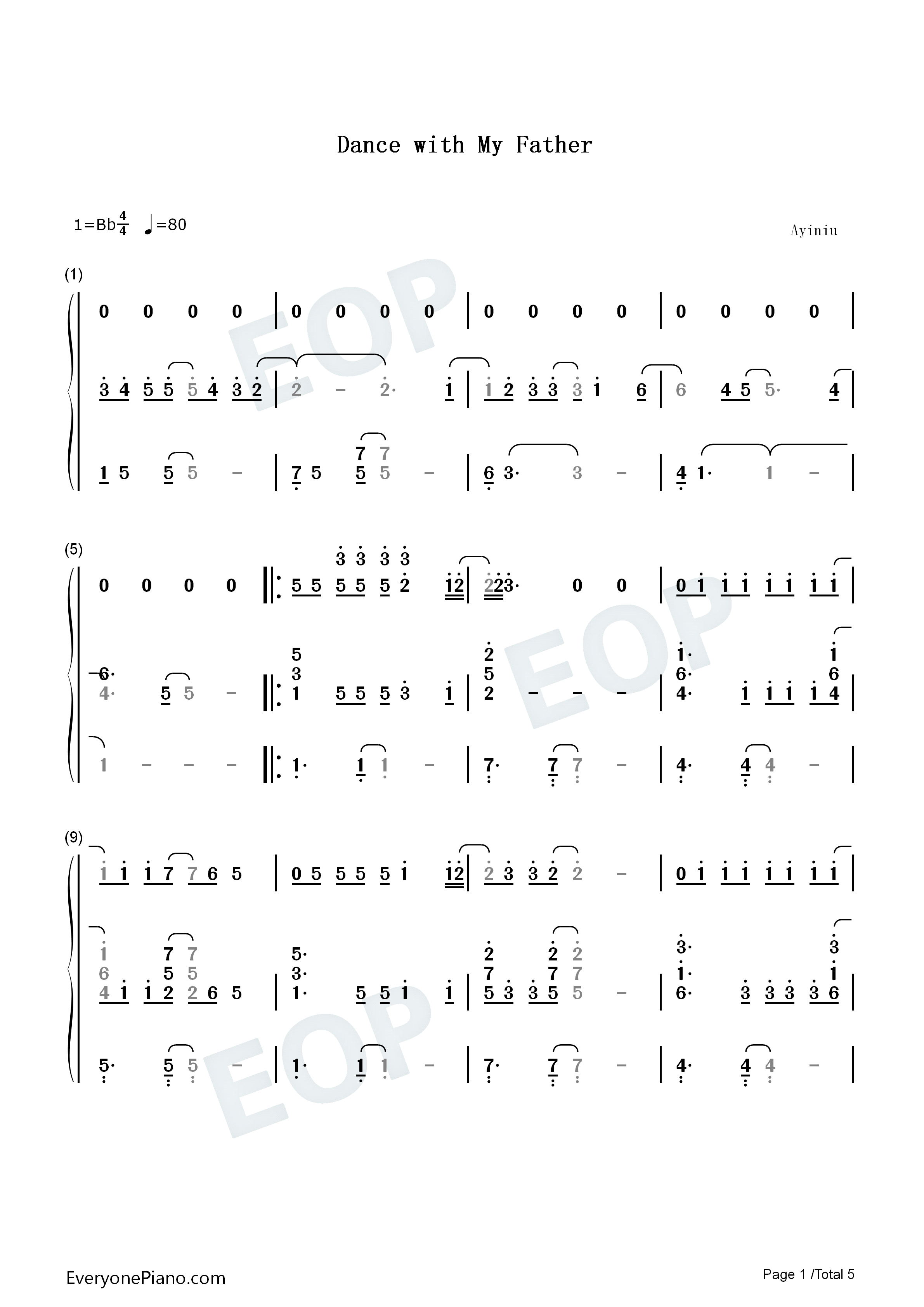 Dance_with_My_Father钢琴简谱_Luther_Vandross演唱