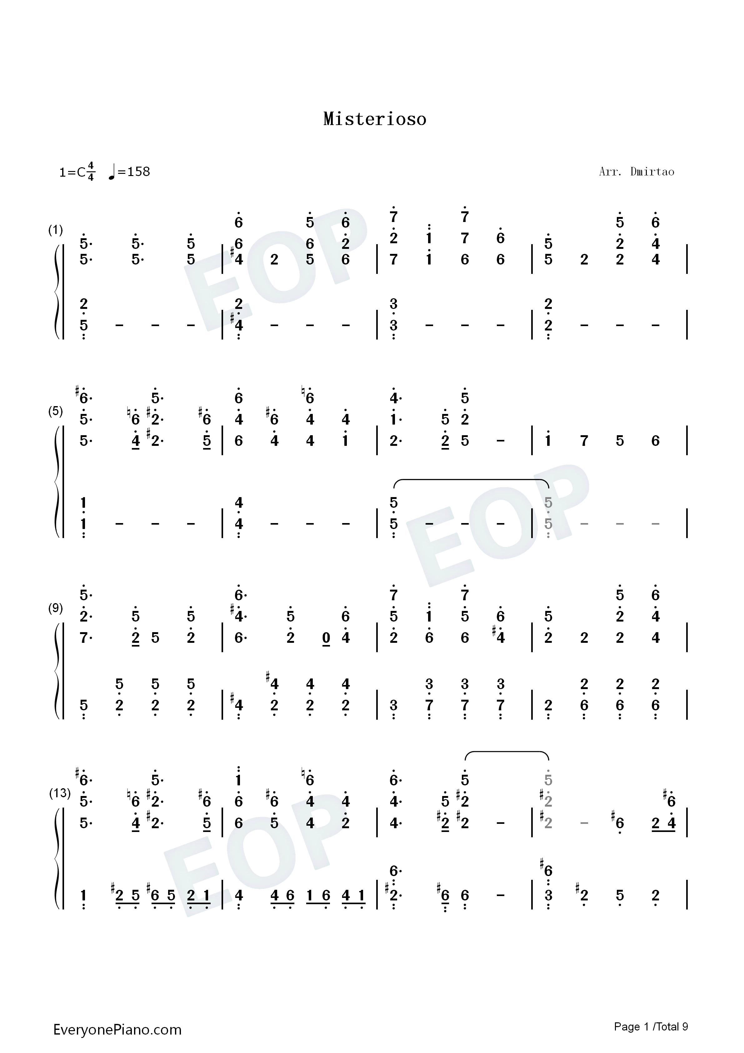 Misterioso钢琴简谱_Kalafina演唱