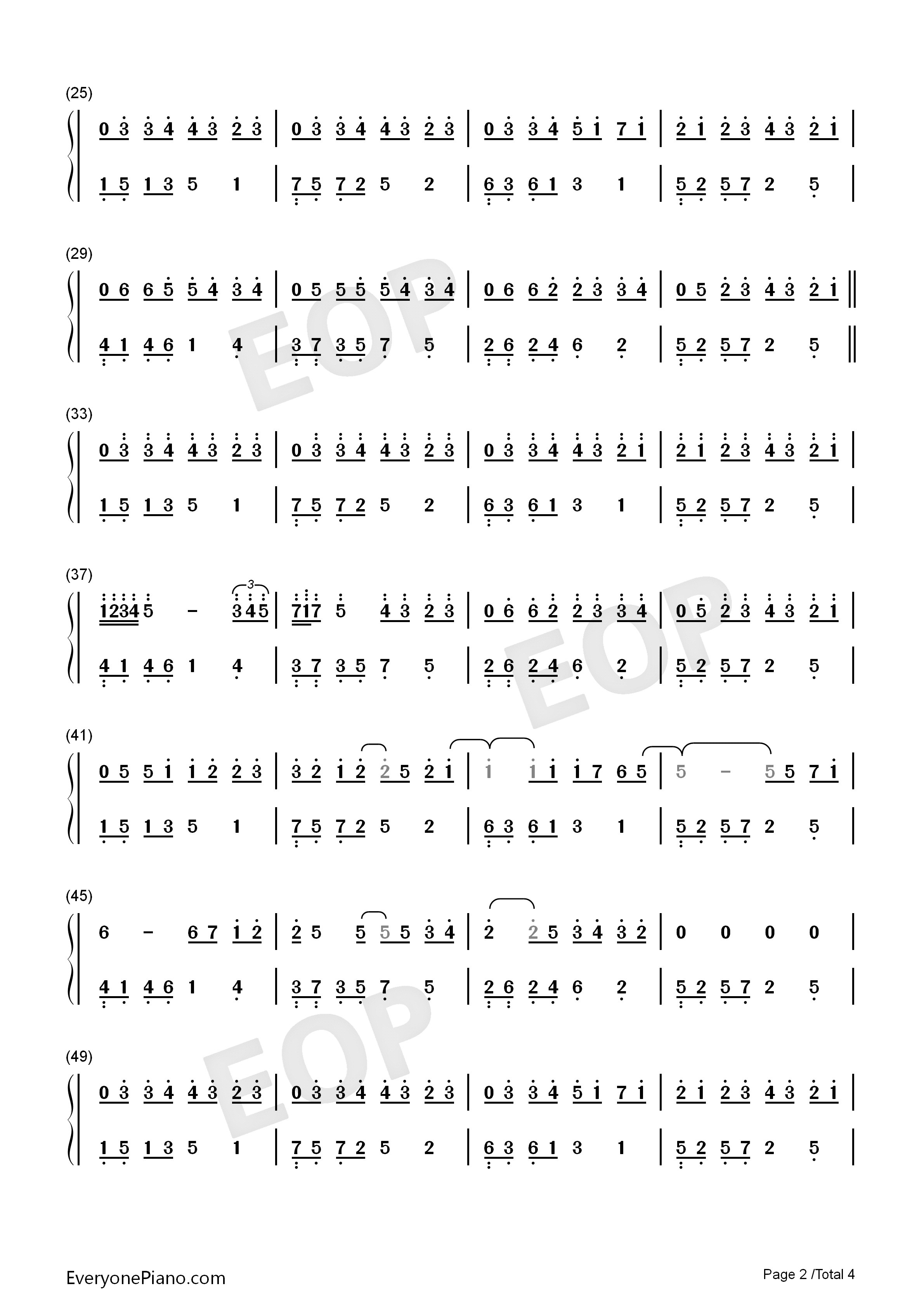 我以为钢琴简谱_品冠演唱