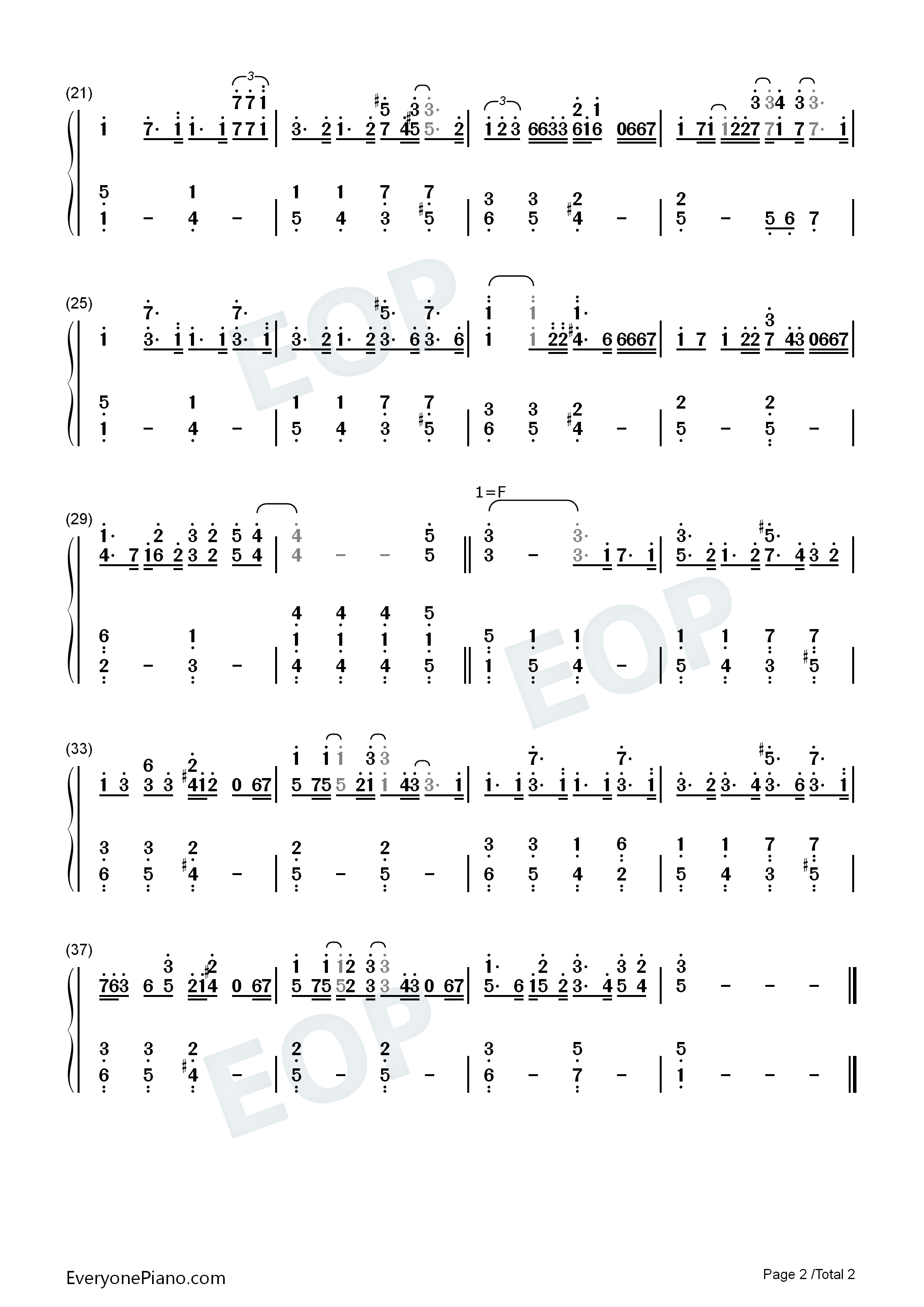 カメレオン钢琴简谱_King_Gnu演唱