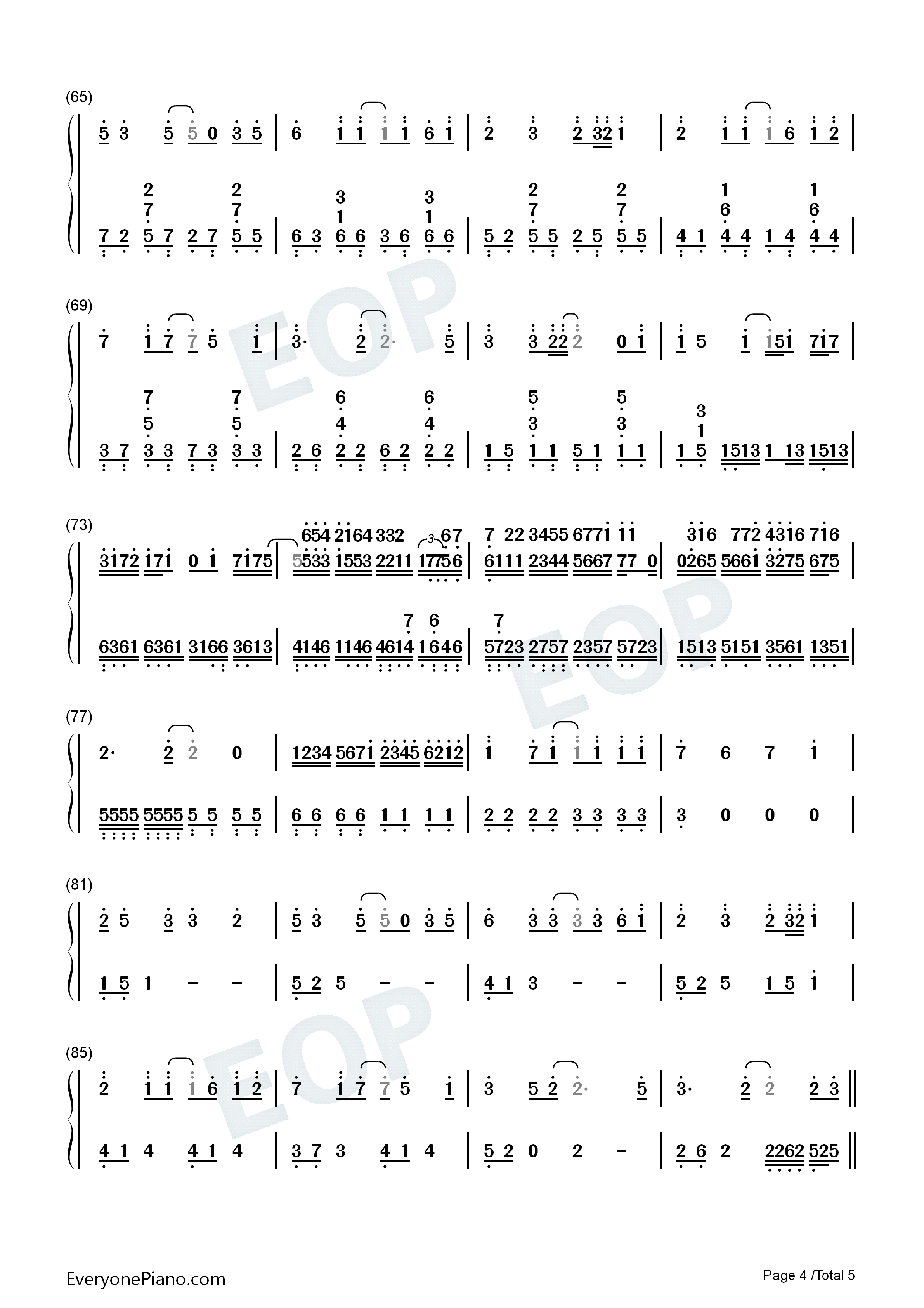 流年如歌钢琴简谱_苍穹演唱