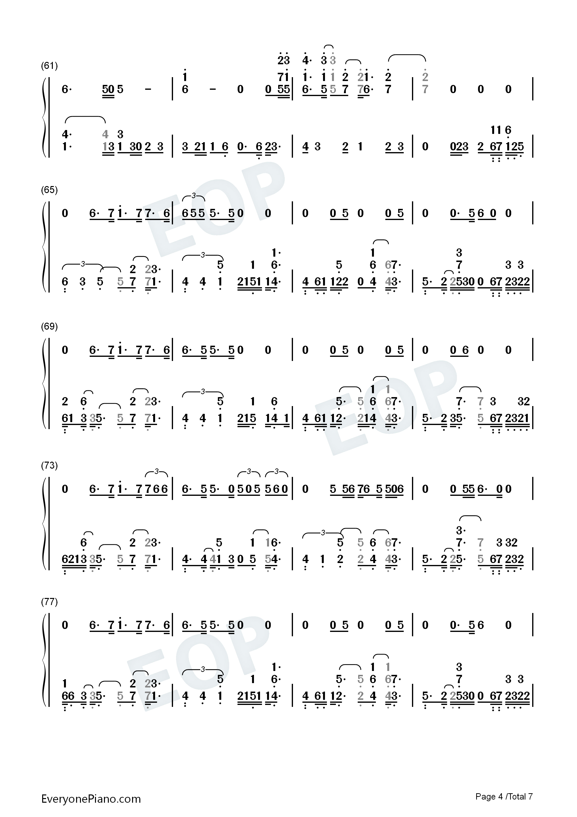 Afire_Love钢琴简谱_Ed_Sheeran演唱