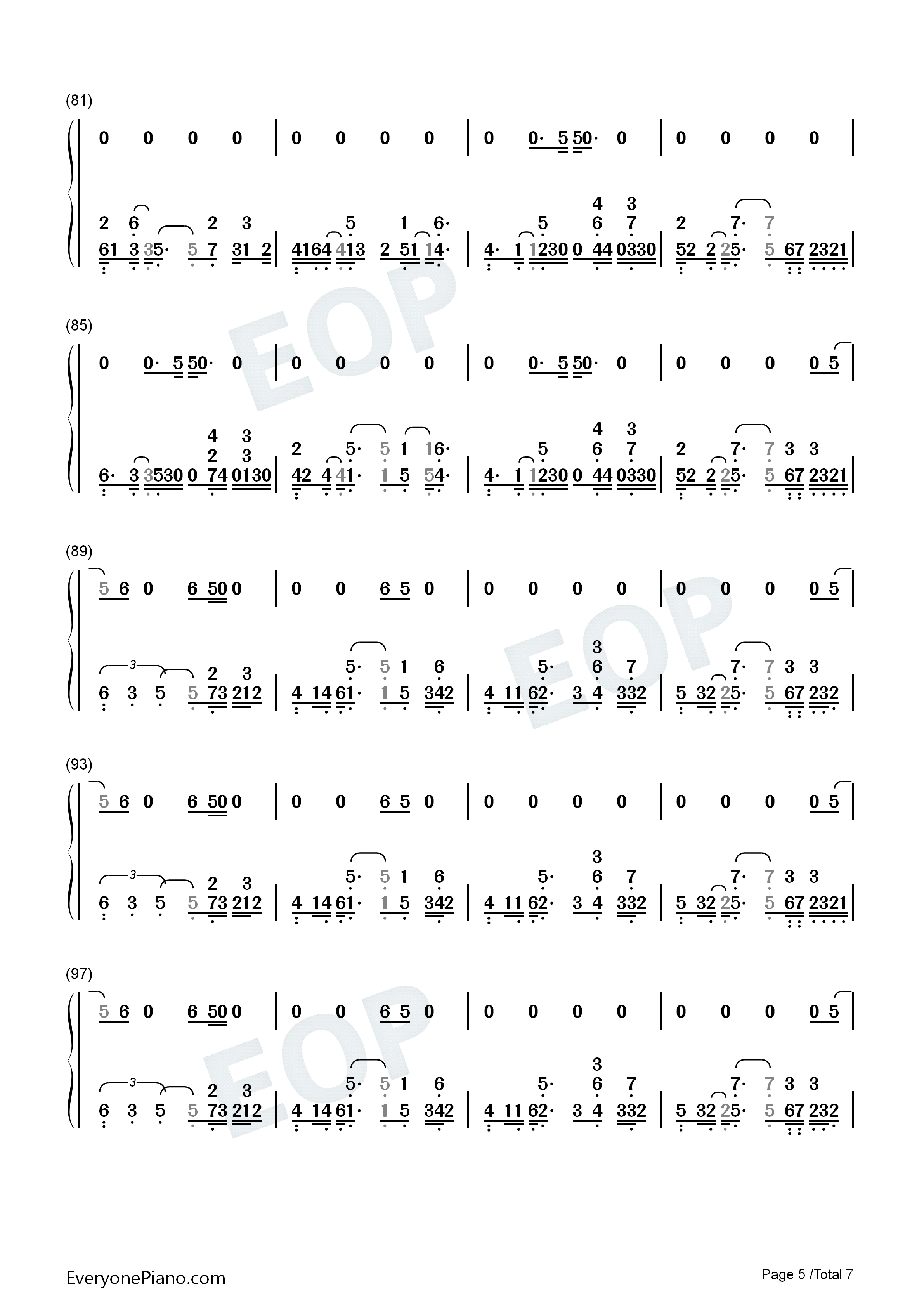 Afire_Love钢琴简谱_Ed_Sheeran演唱
