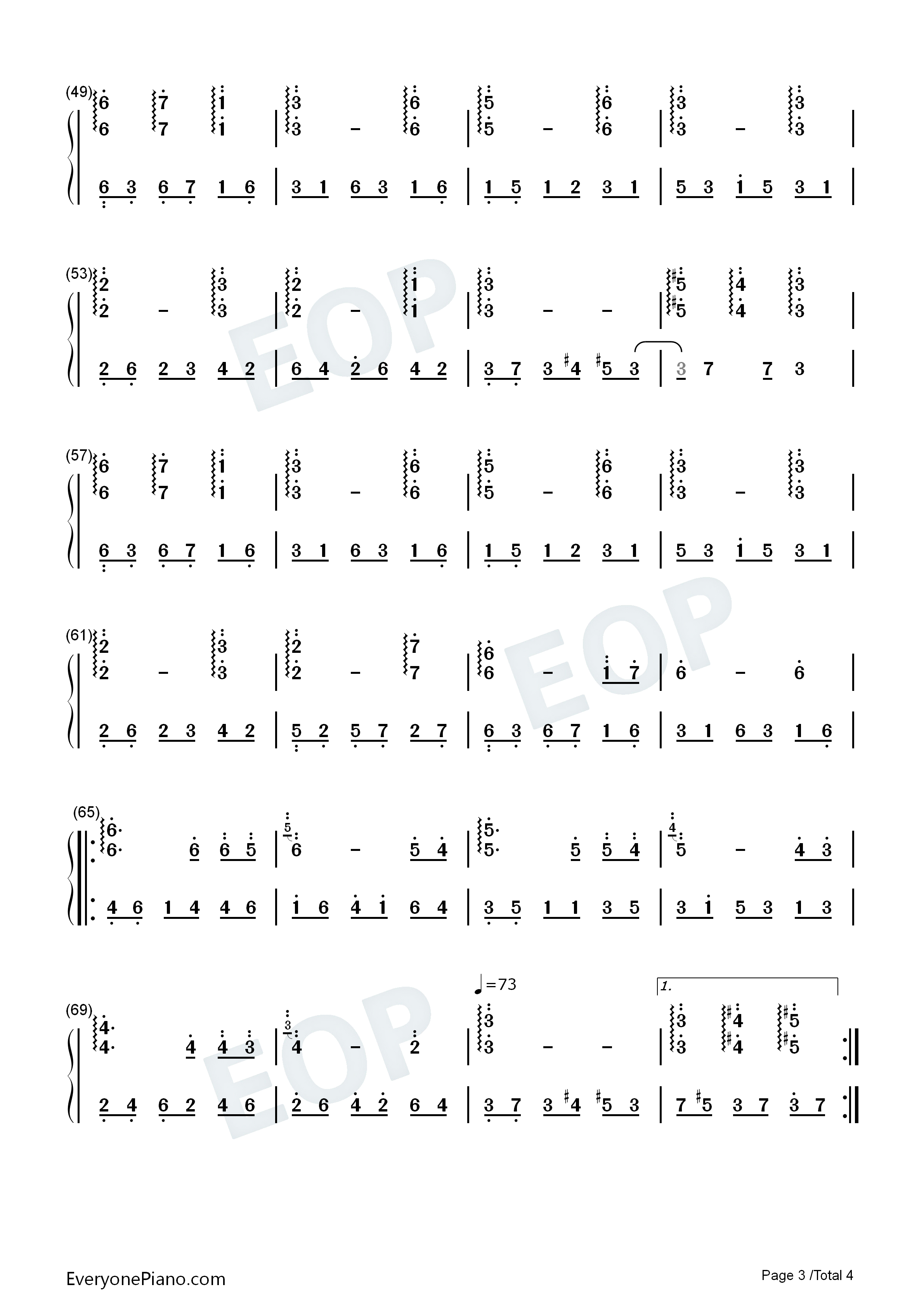 Sunflower钢琴简谱_全素妍演唱