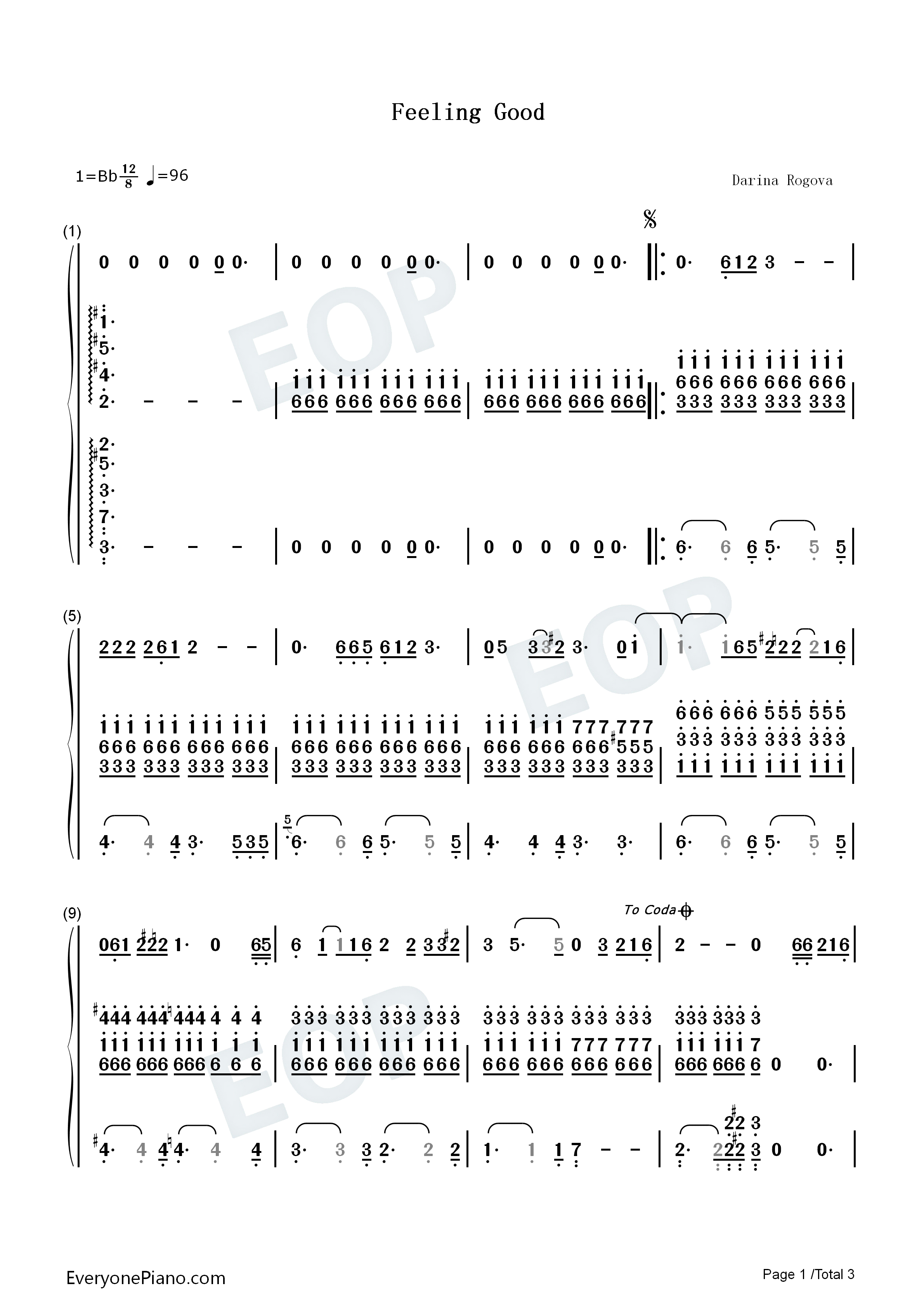 Feeling_Good钢琴简谱_Michael_Bublé演唱