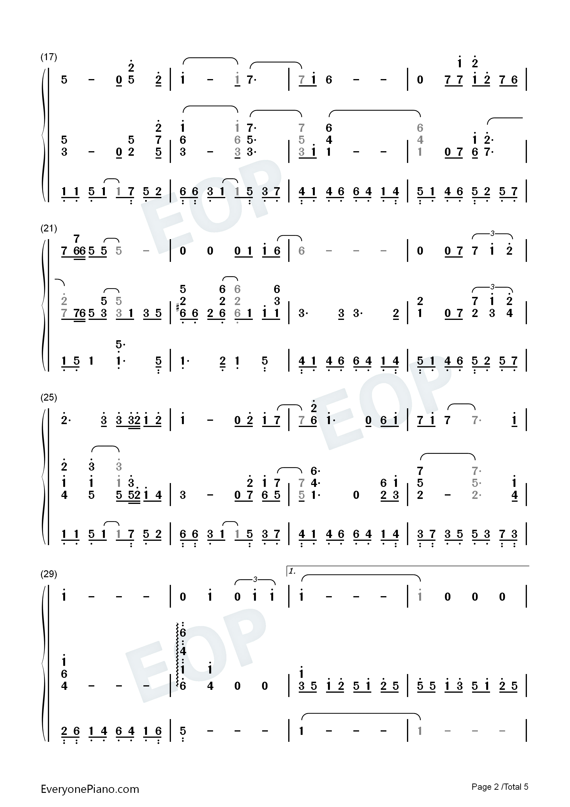 Endless_Love钢琴简谱_Lionel_Richie_&_Diana_Ross演唱