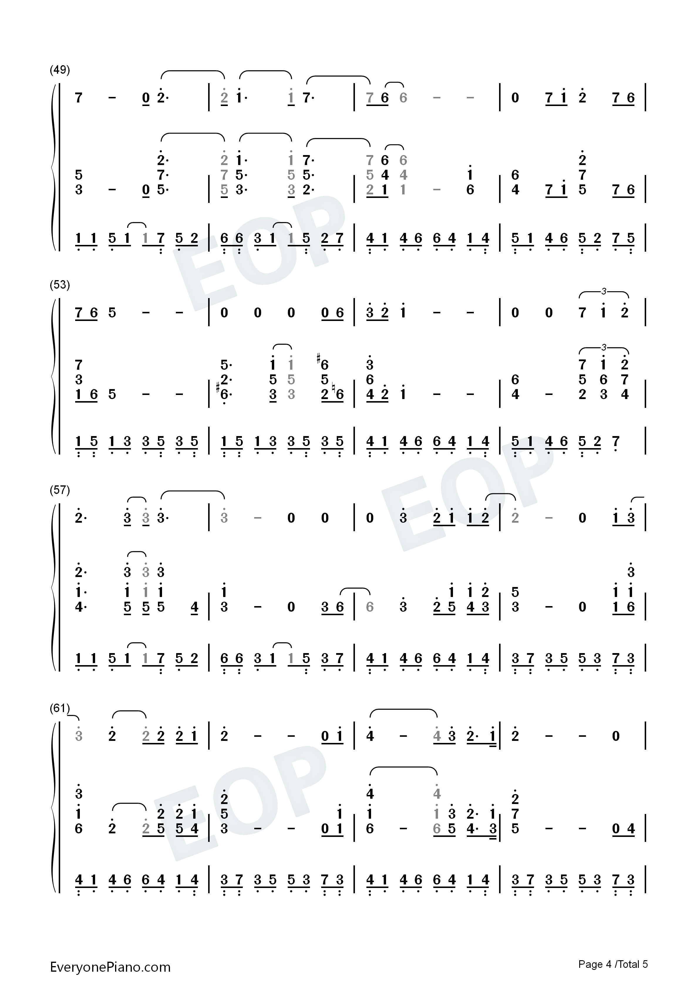 Endless_Love钢琴简谱_Lionel_Richie_&_Diana_Ross演唱