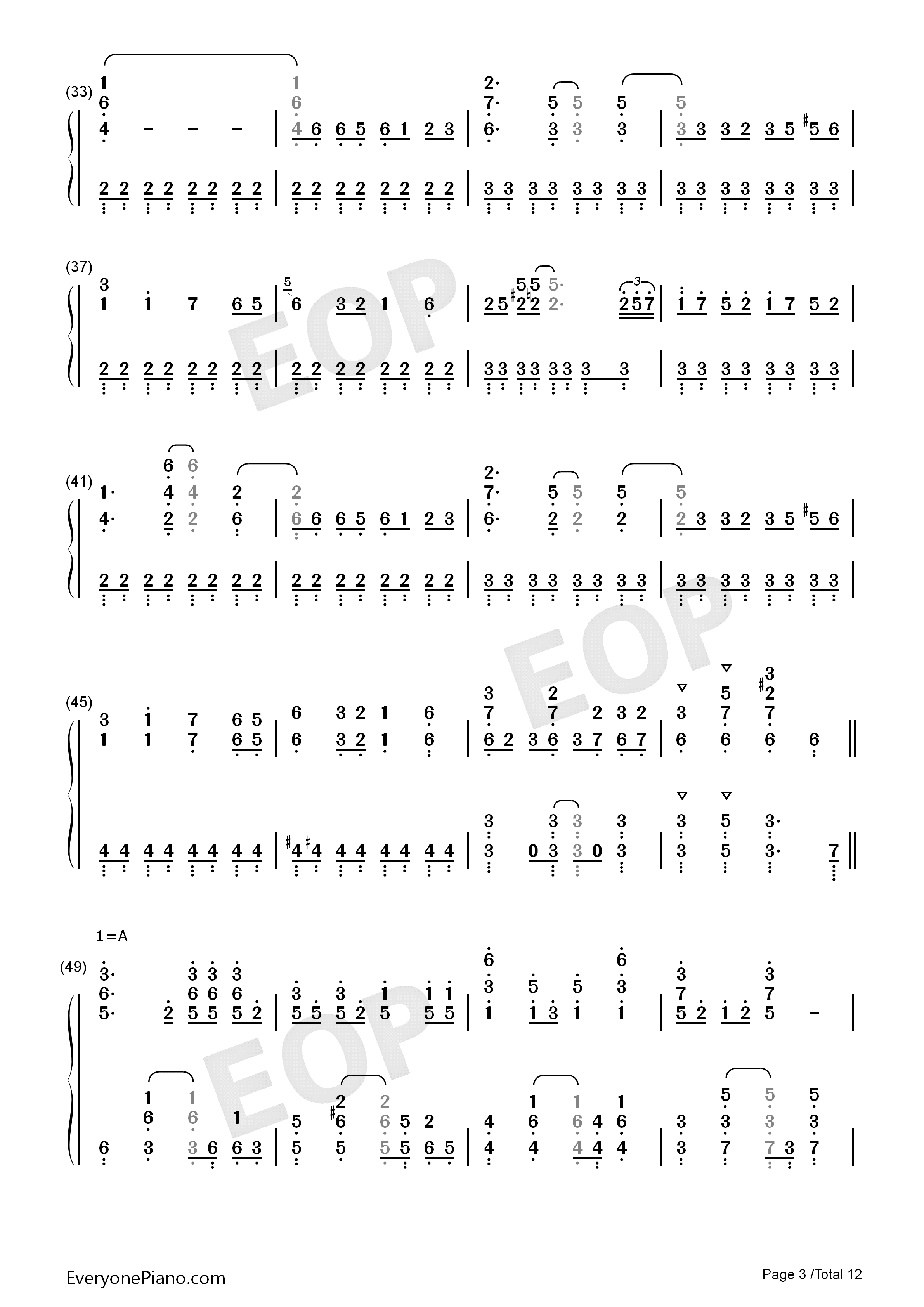 阳炎days钢琴简谱_自然の敌P演唱