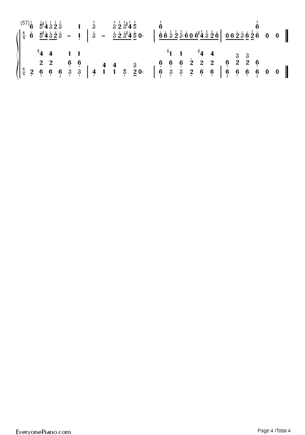 今夜与花共眠钢琴简谱_未知演唱