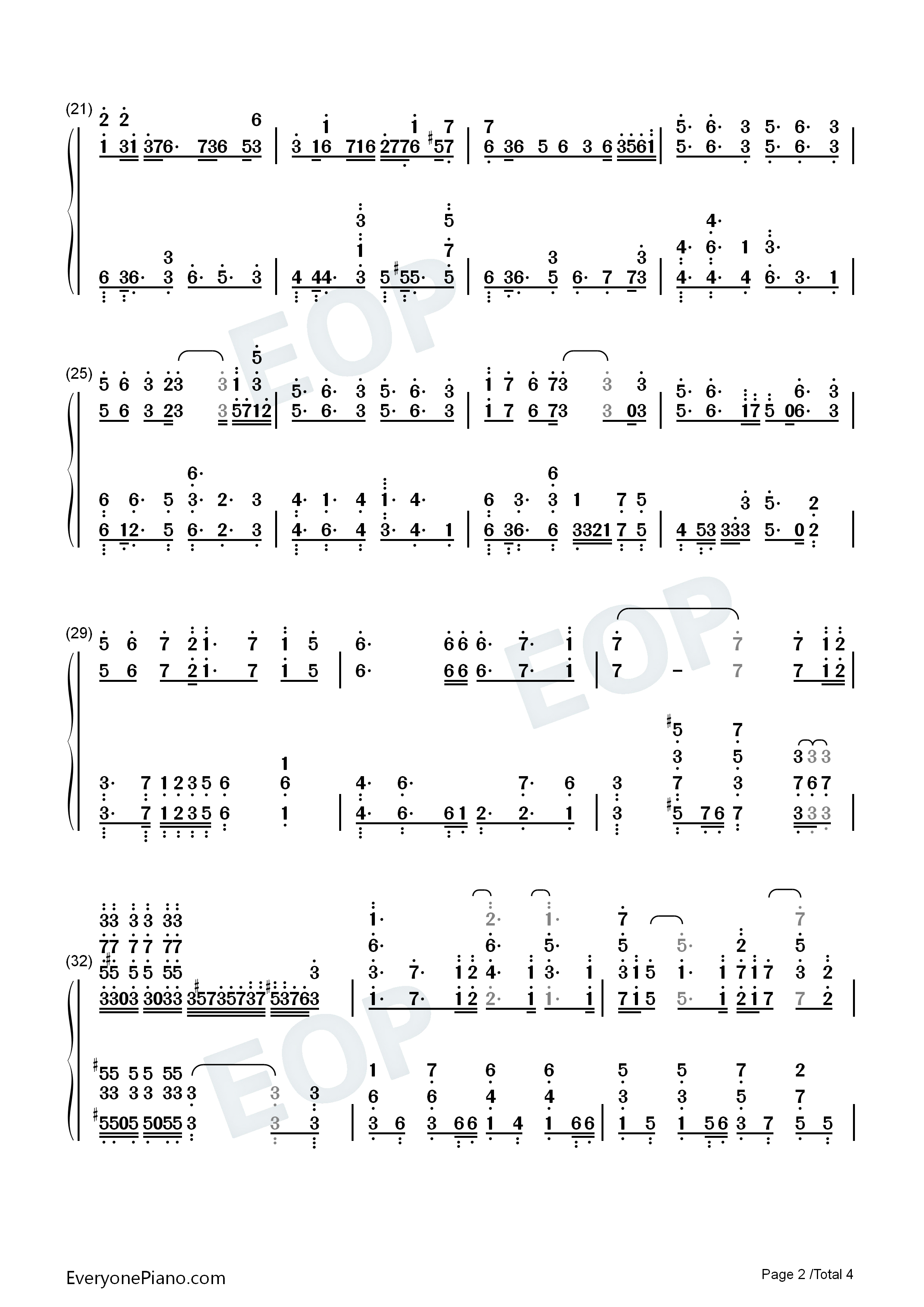 楽园の扉钢琴简谱_青叶林檎演唱