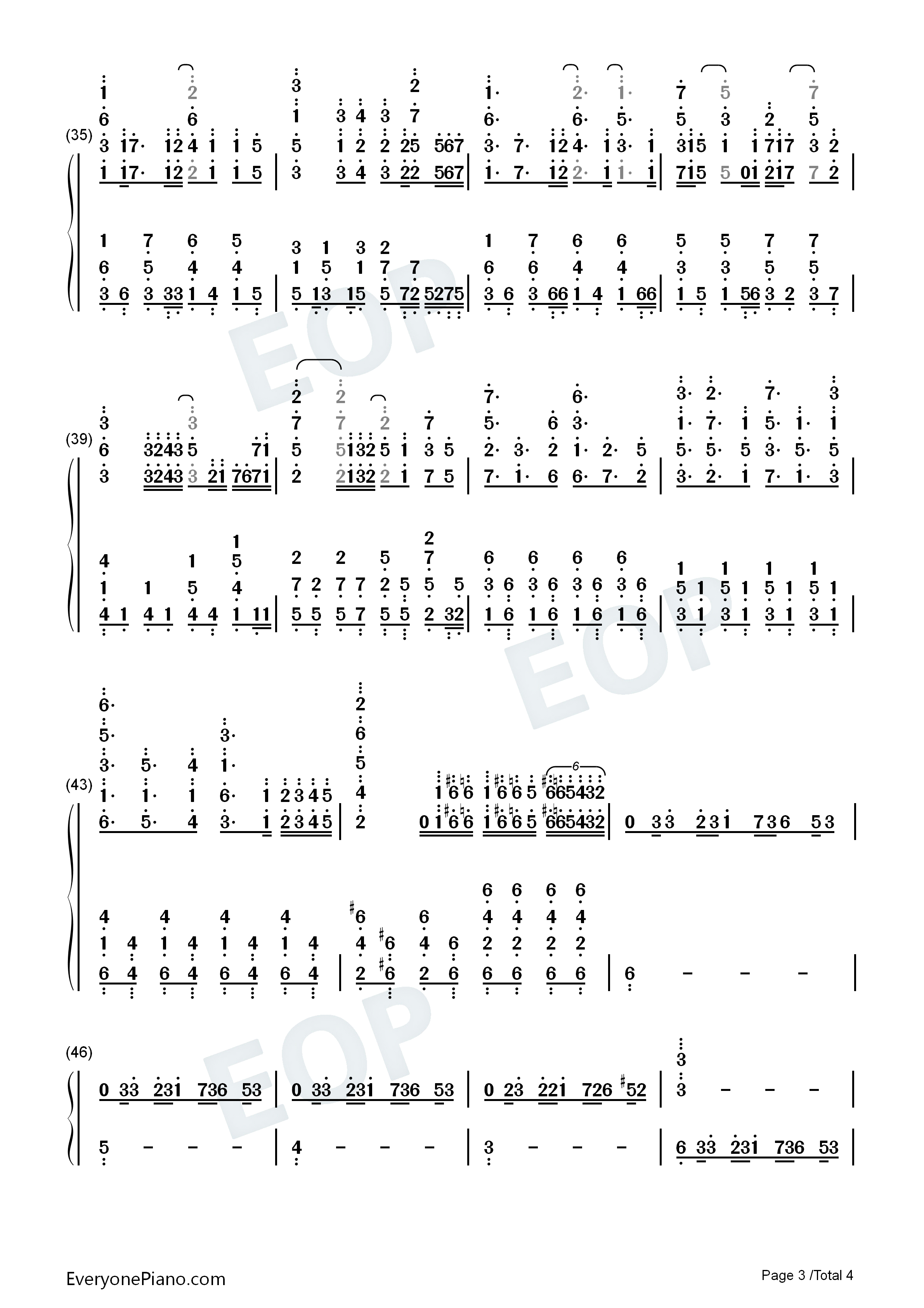 楽园の扉钢琴简谱_青叶林檎演唱
