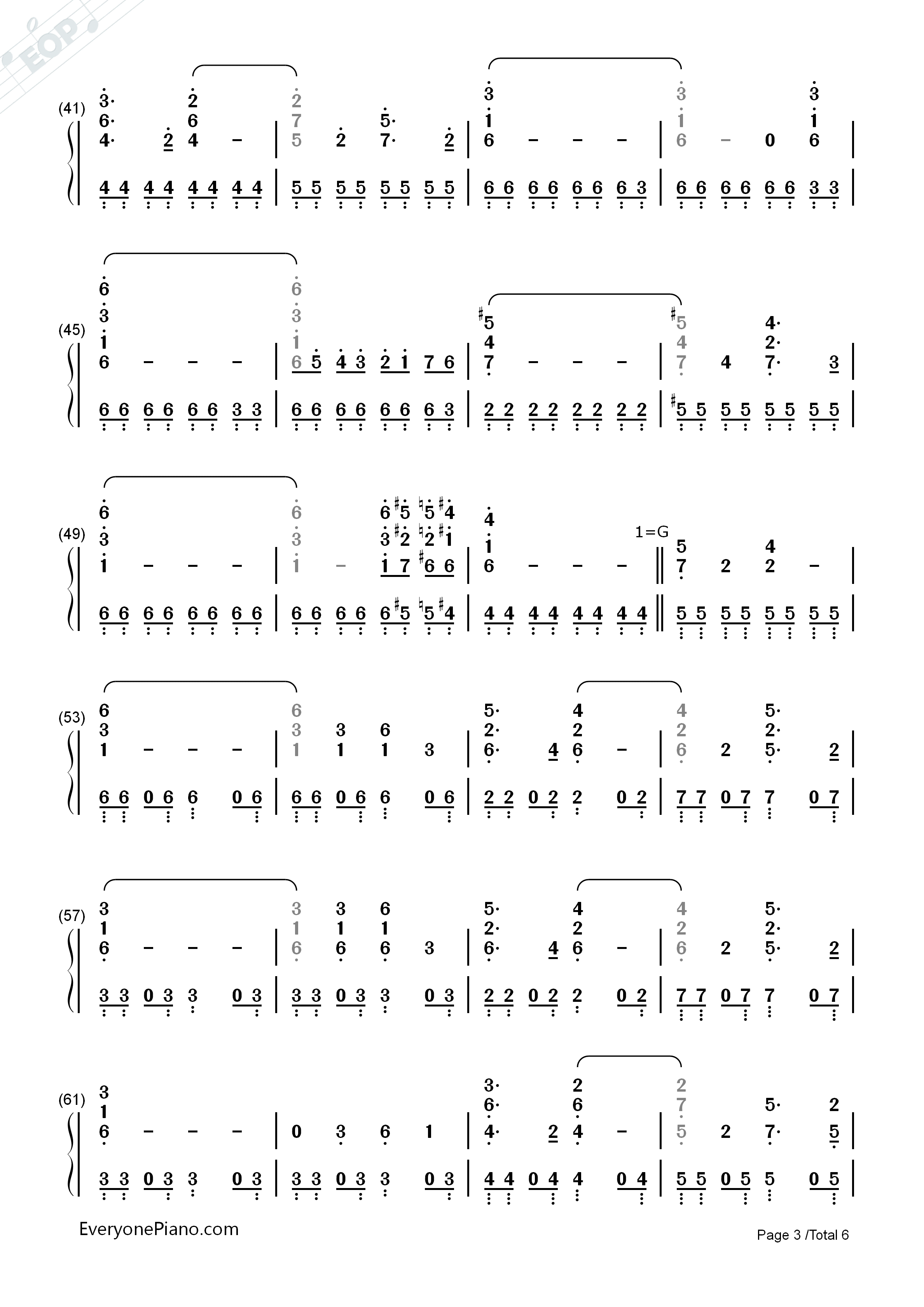 The_Phantom_of_the_Opera钢琴简谱_Emmy_Rossum_&_Gerard_Butler演唱