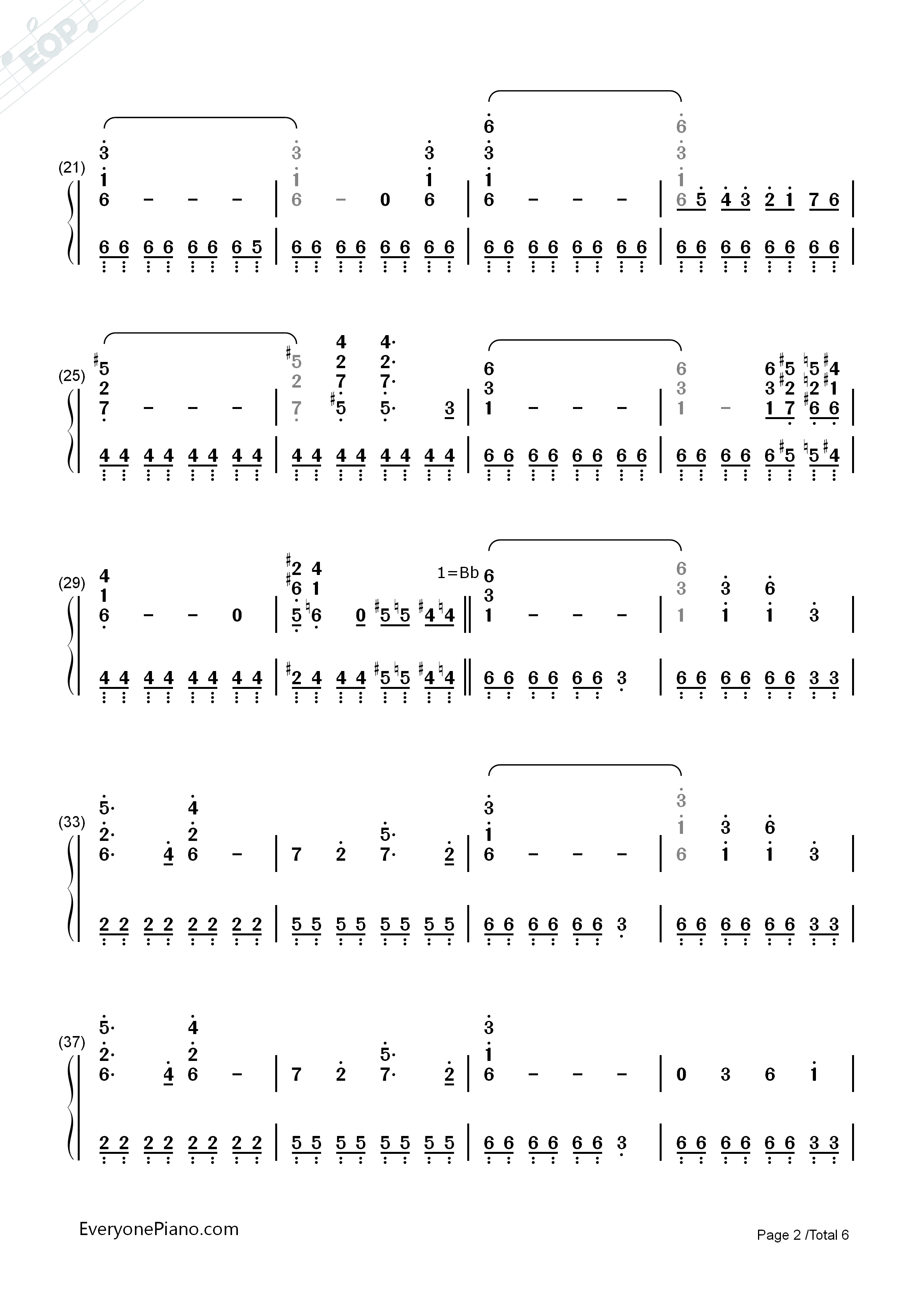 The_Phantom_of_the_Opera钢琴简谱_Emmy_Rossum_&_Gerard_Butler演唱