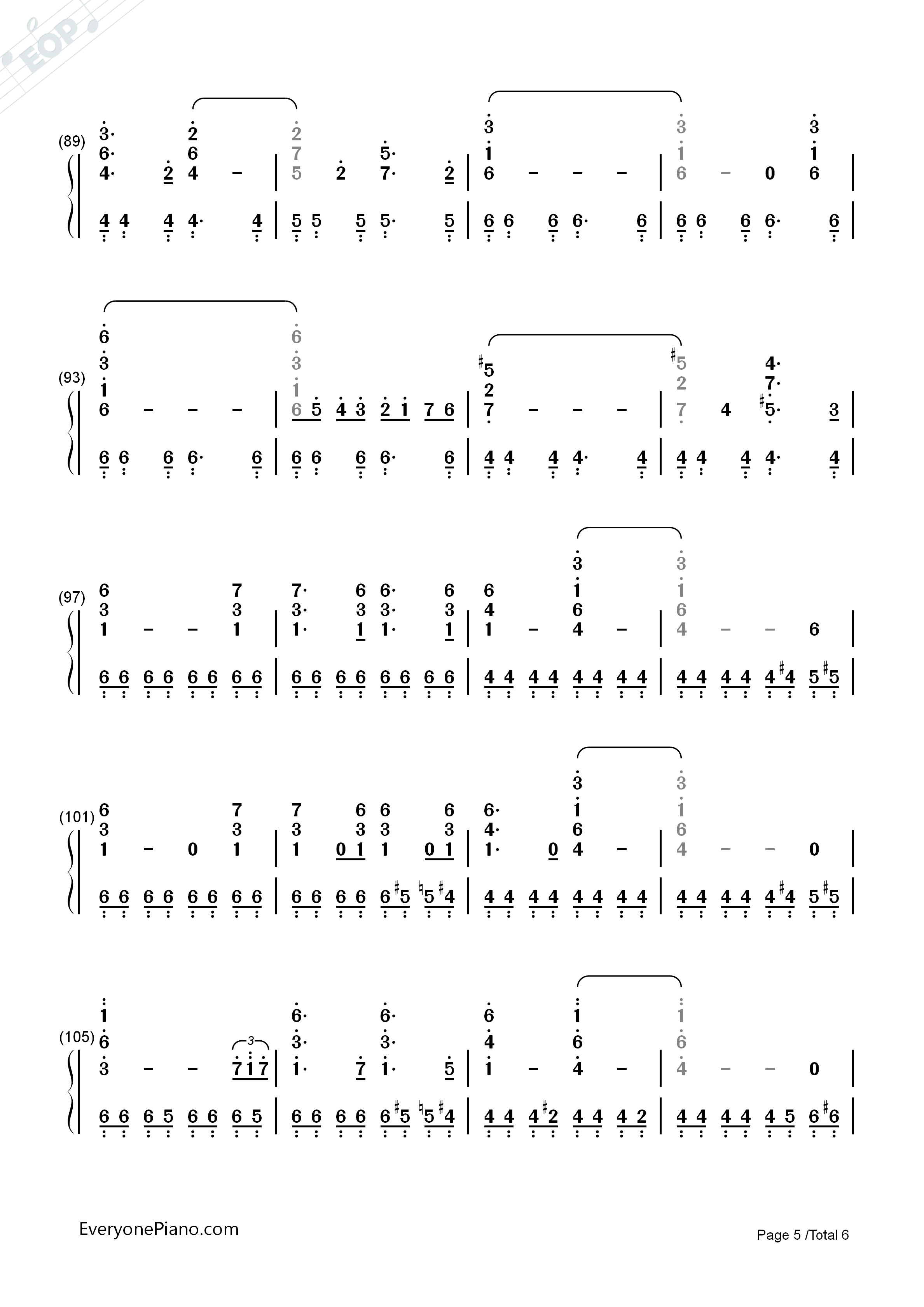 The_Phantom_of_the_Opera钢琴简谱_Emmy_Rossum_&_Gerard_Butler演唱