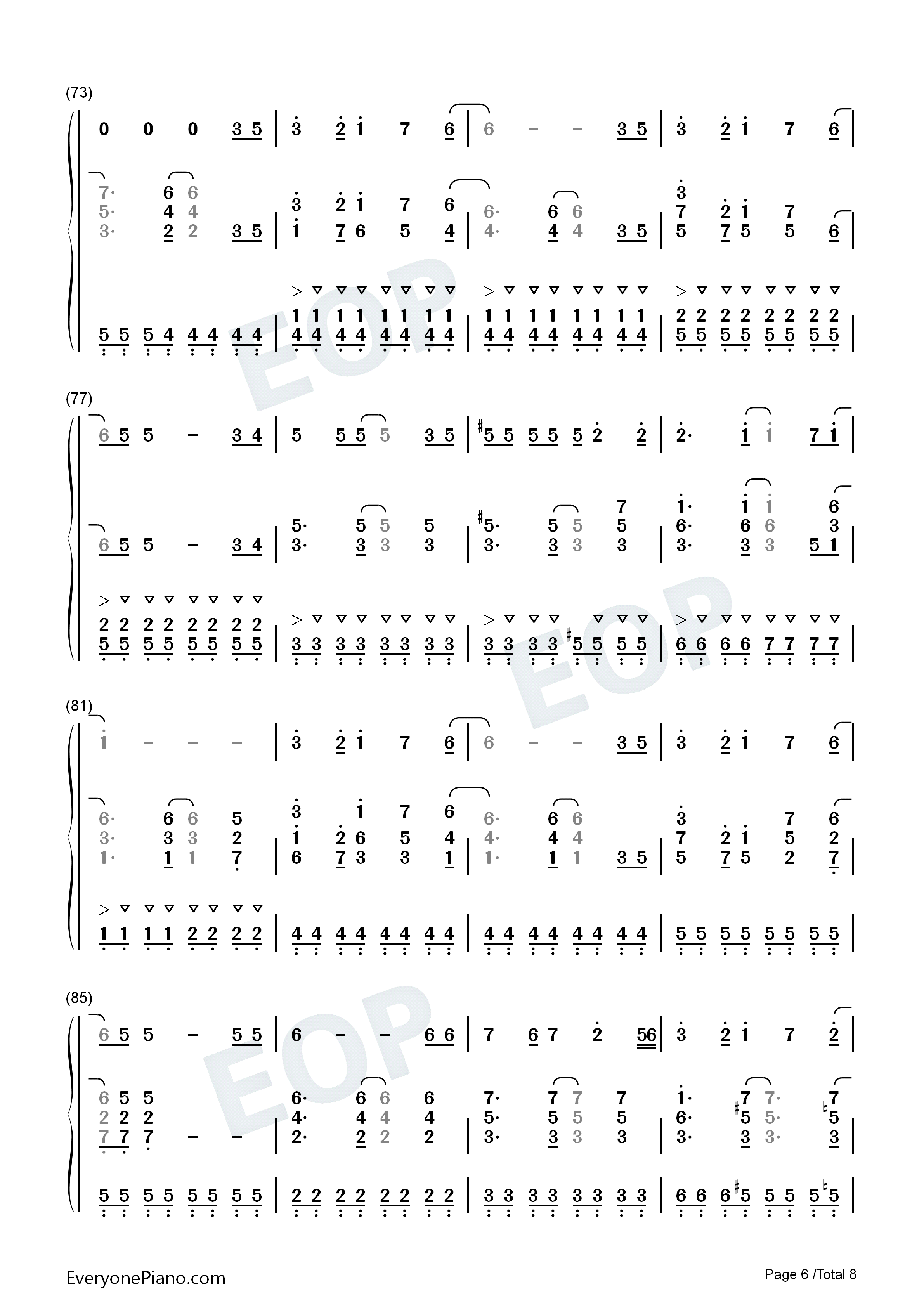 Last_cross钢琴简谱_光冈昌美演唱