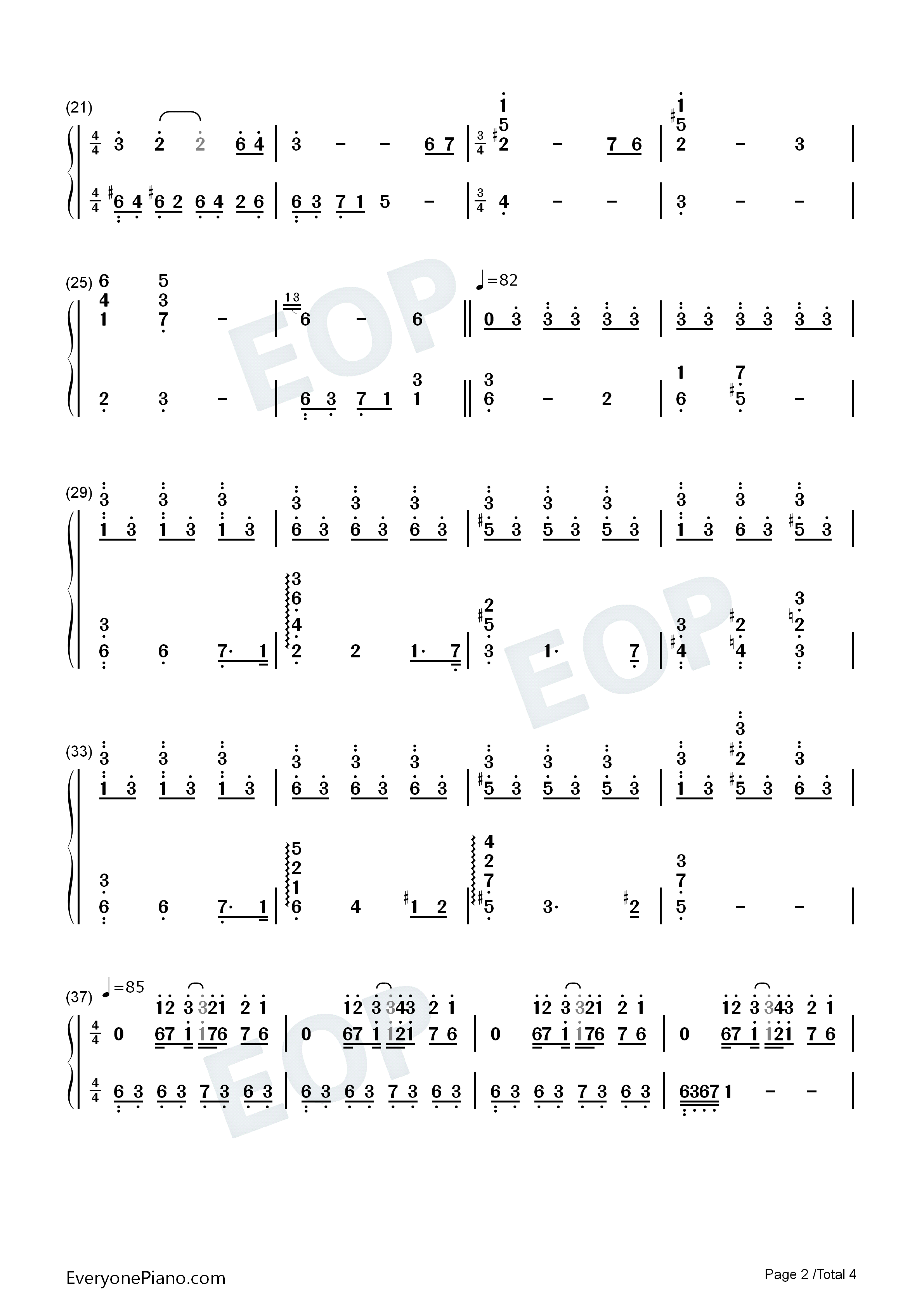 HANA钢琴简谱_久石让演唱