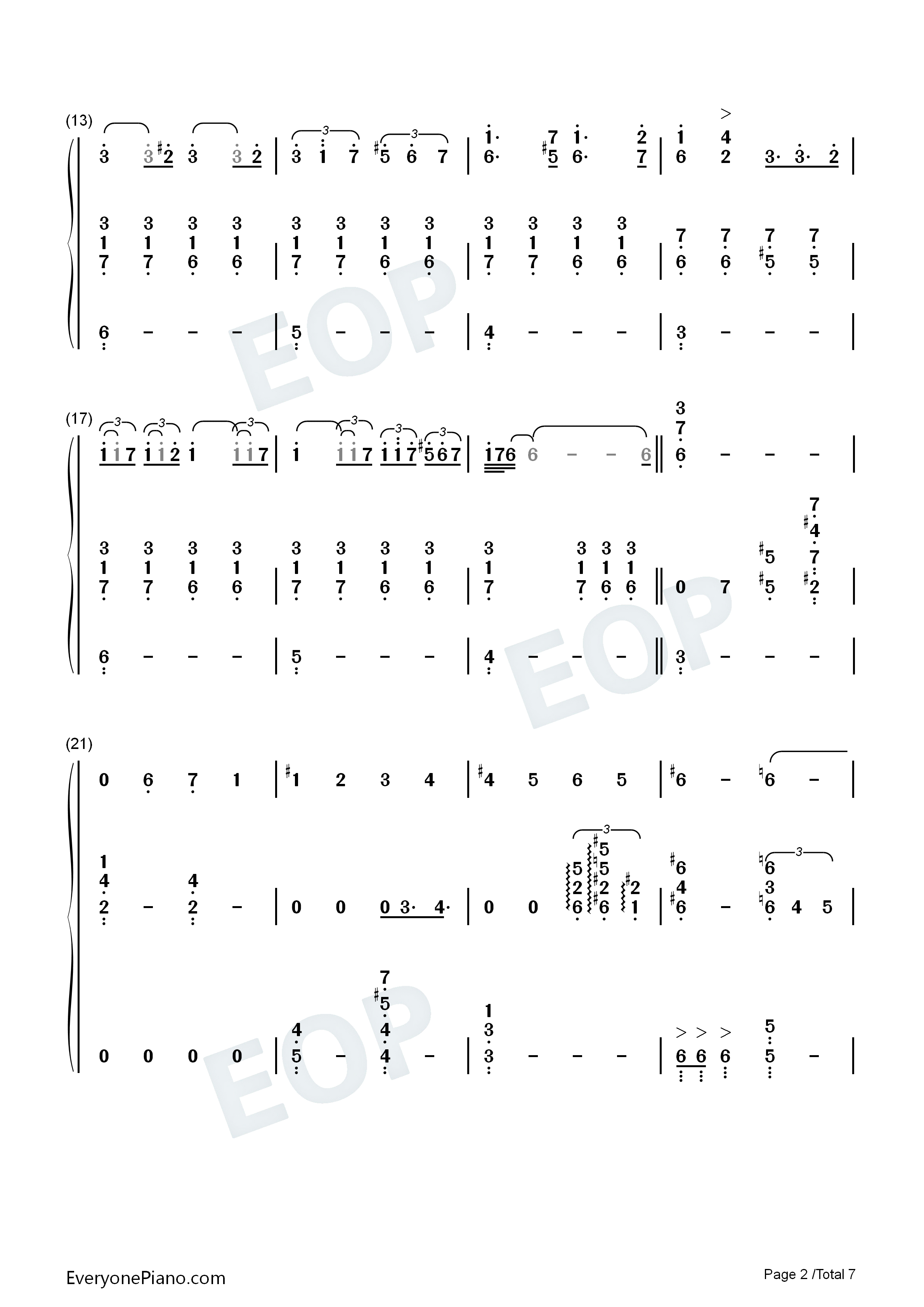 Never_Meant_to_Belong钢琴简谱_鹭巣_诗郎演唱