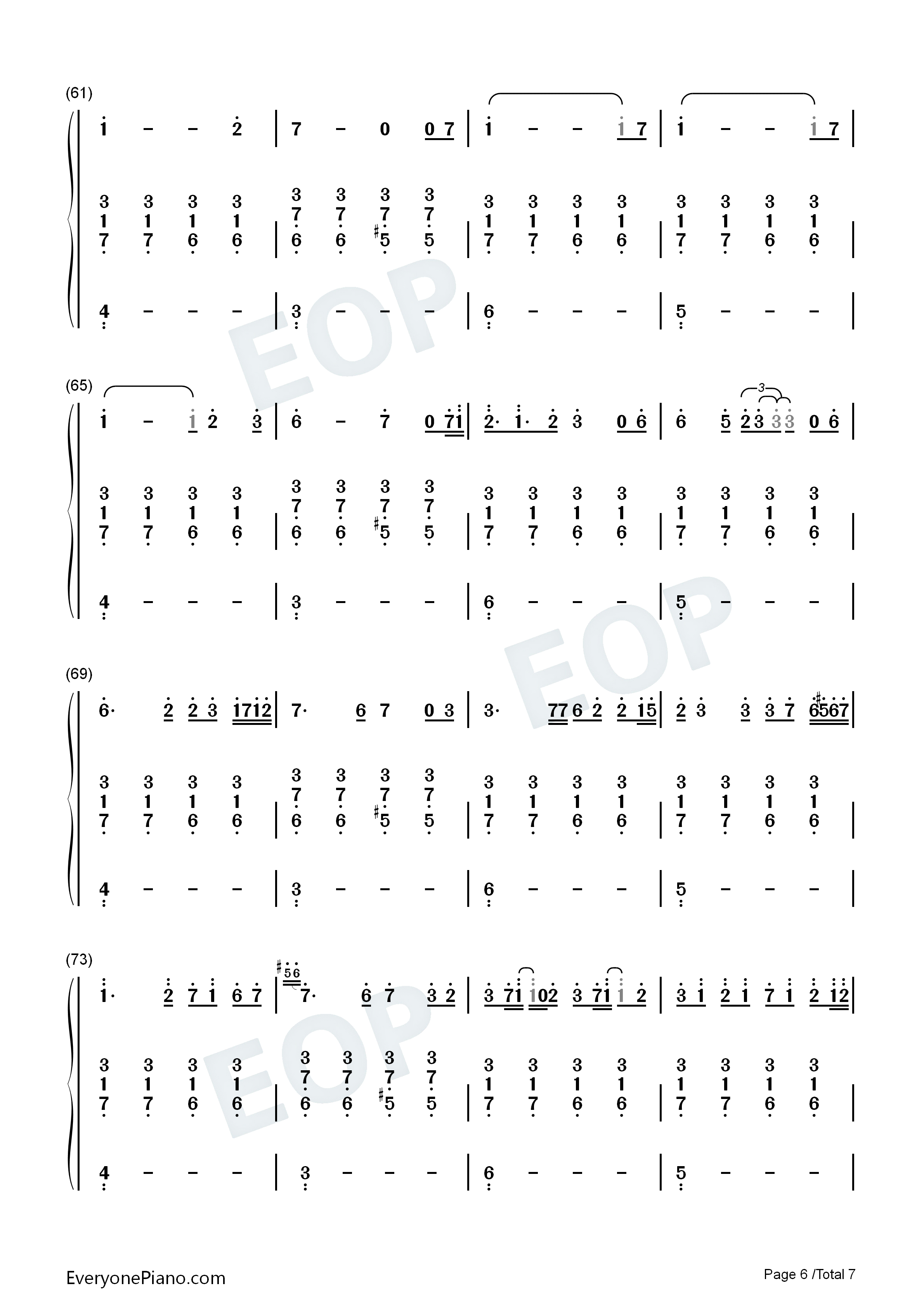 Never_Meant_to_Belong钢琴简谱_鹭巣_诗郎演唱