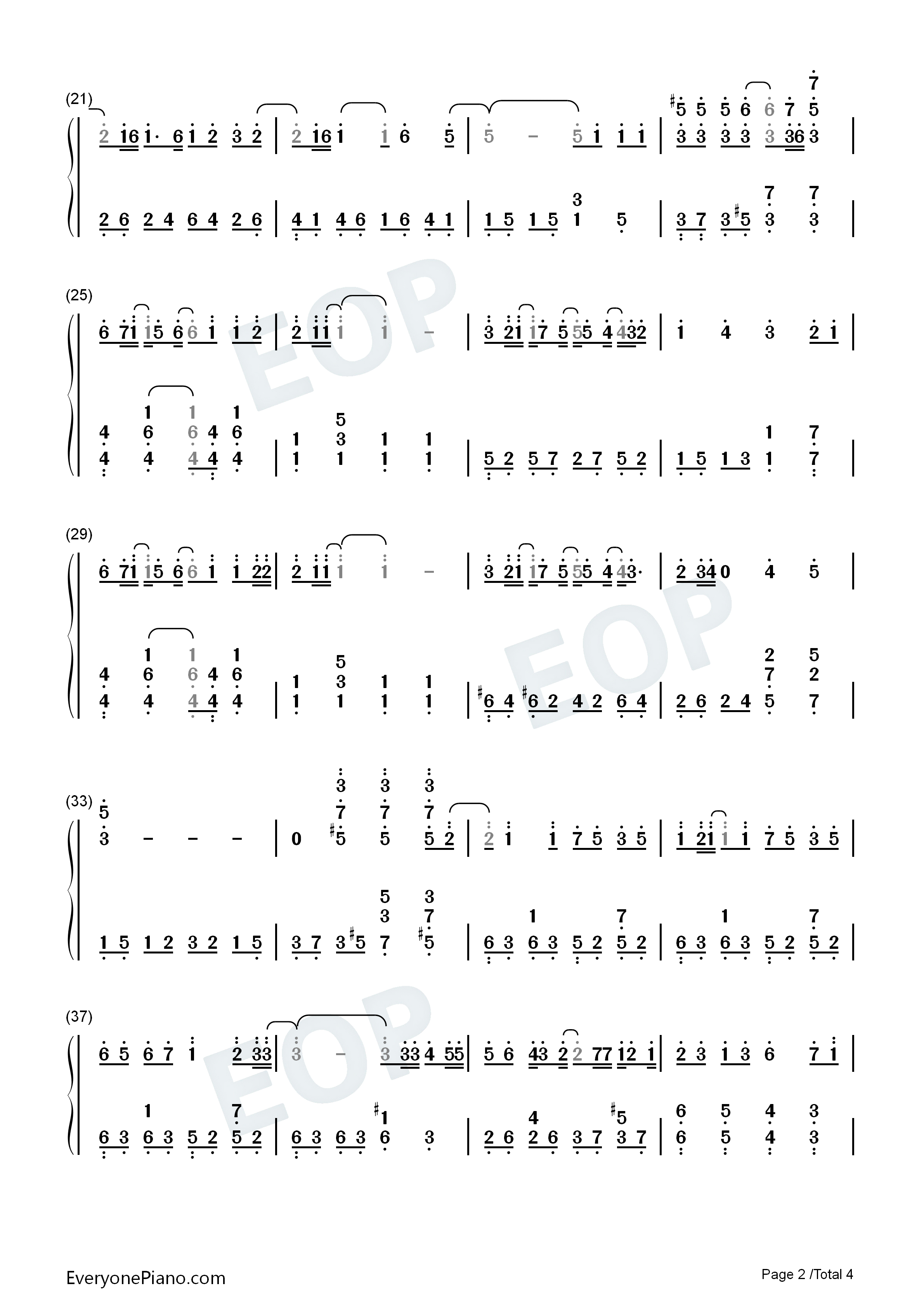 Automatic钢琴简谱_宇多田光演唱