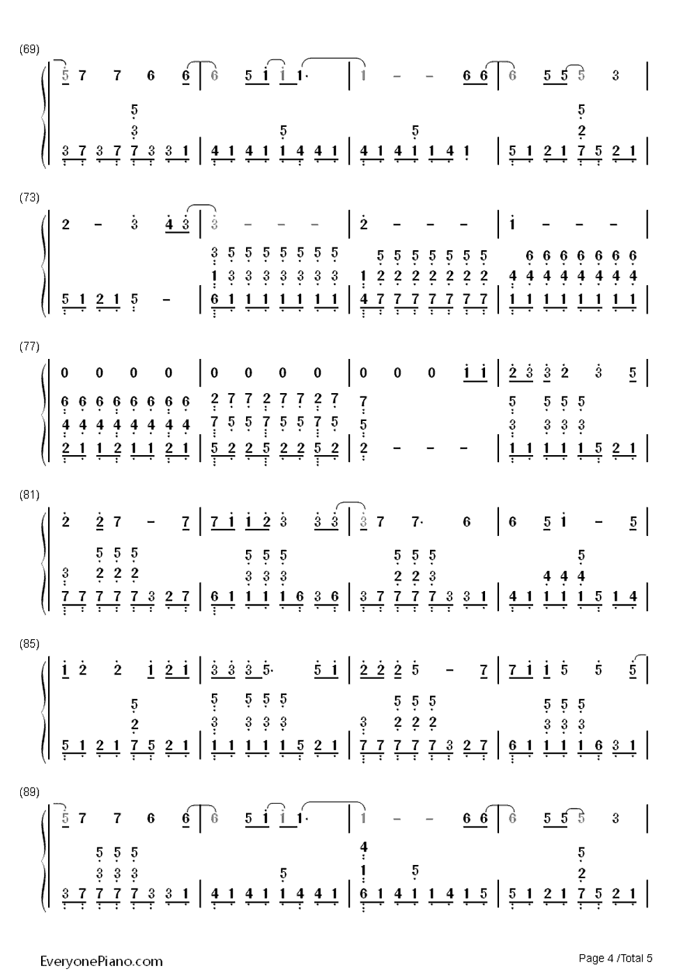 Drenched__春娇与志明_插曲钢琴简谱_曲婉婷演唱